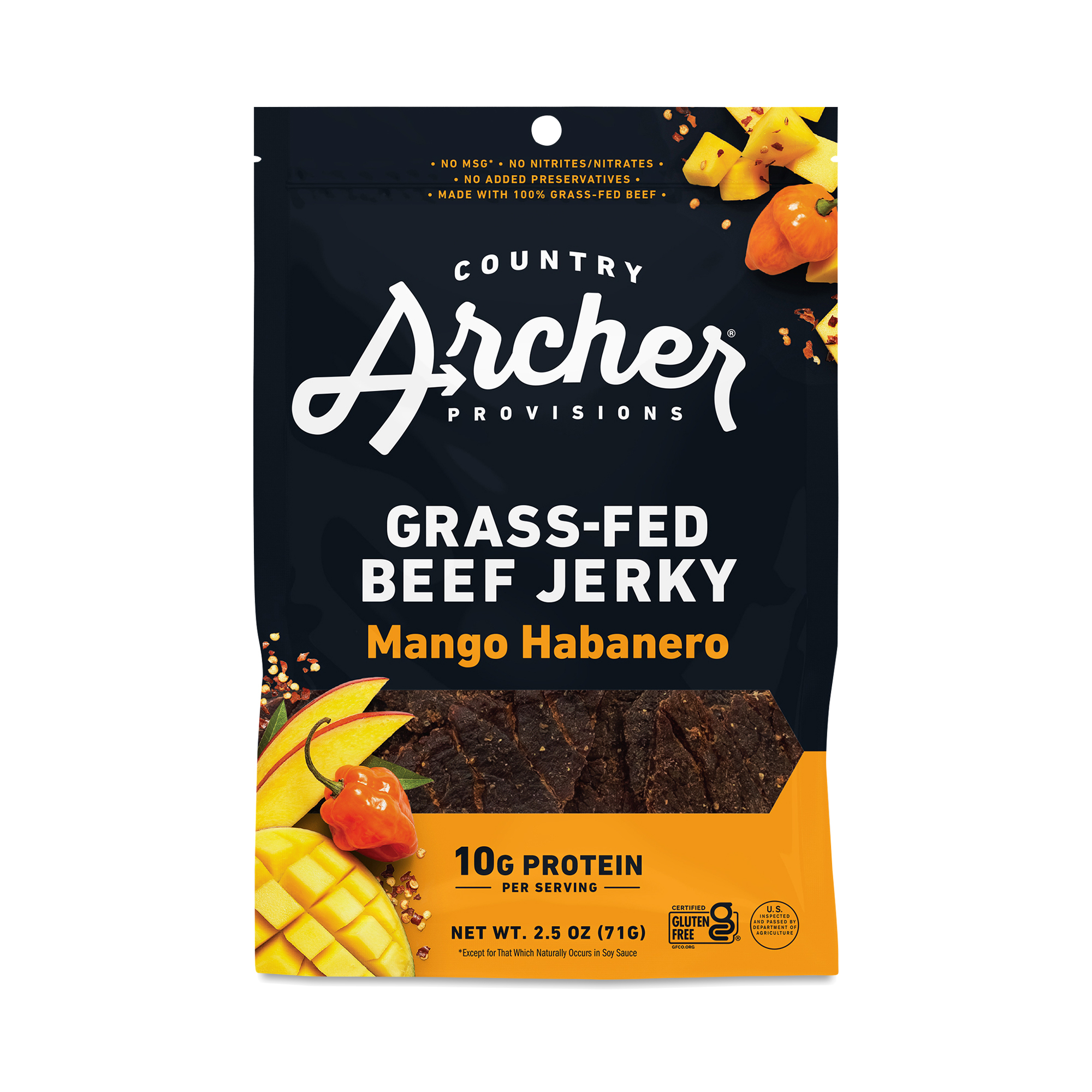 Country Archer GrassFed Beef Jerky, Mango Habanero Thrive Market