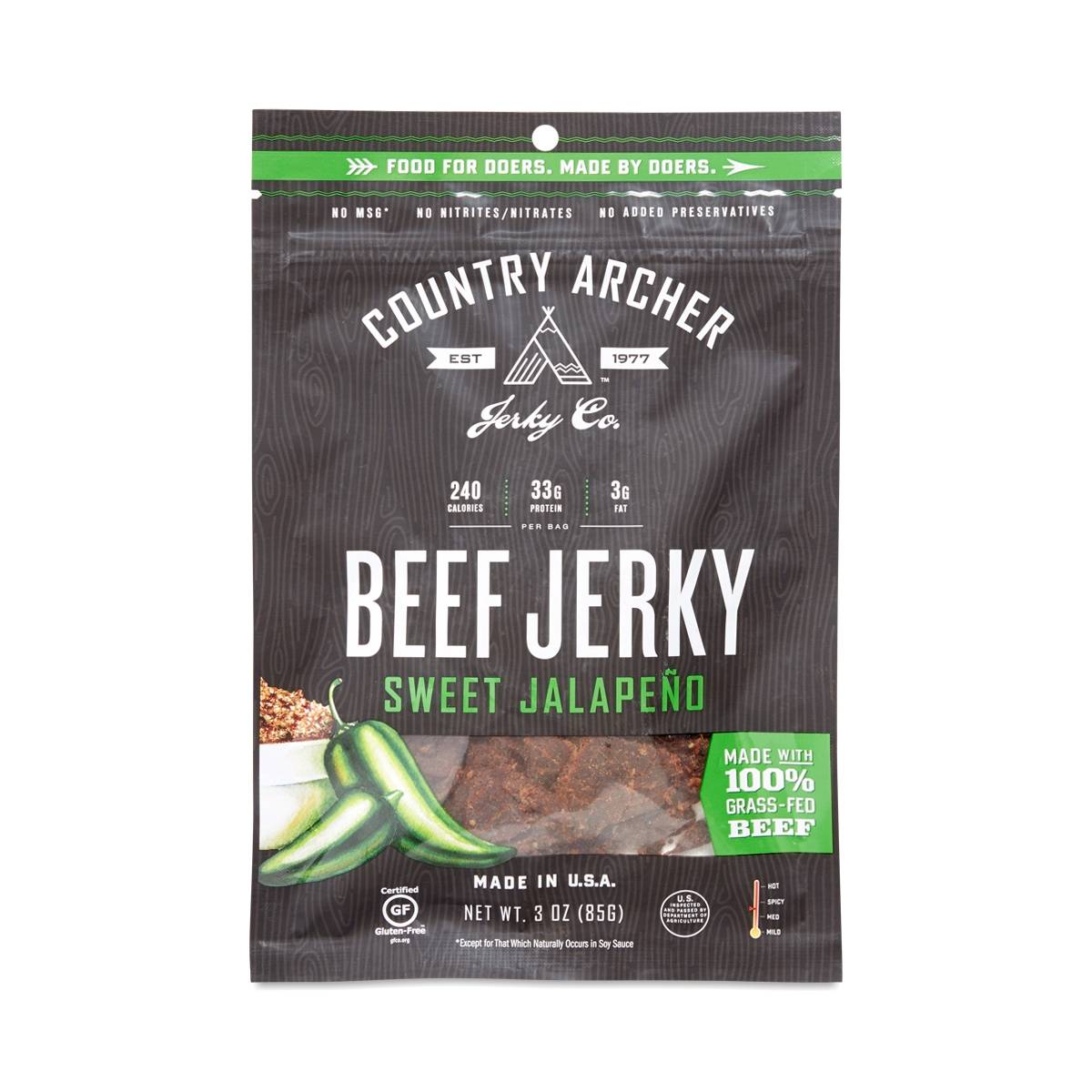 Country Archer Jerky Co. Sweet Jalapeno Beef Jerky Thrive Market