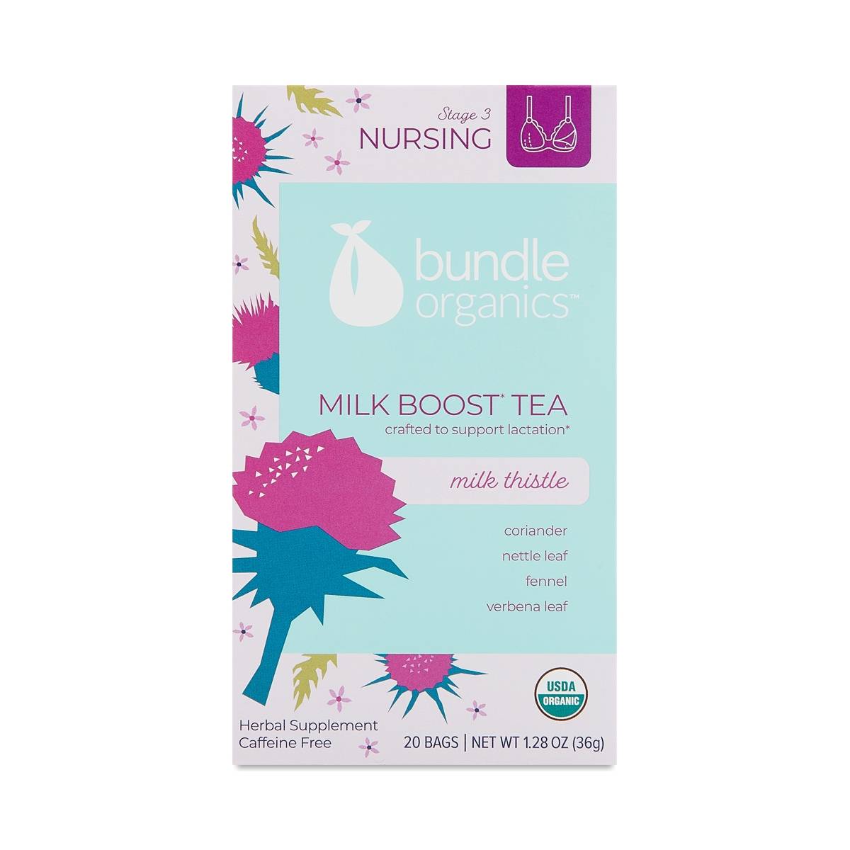 Bundle Organics Milk Boost Tea, Milk Thistle Thrive Market