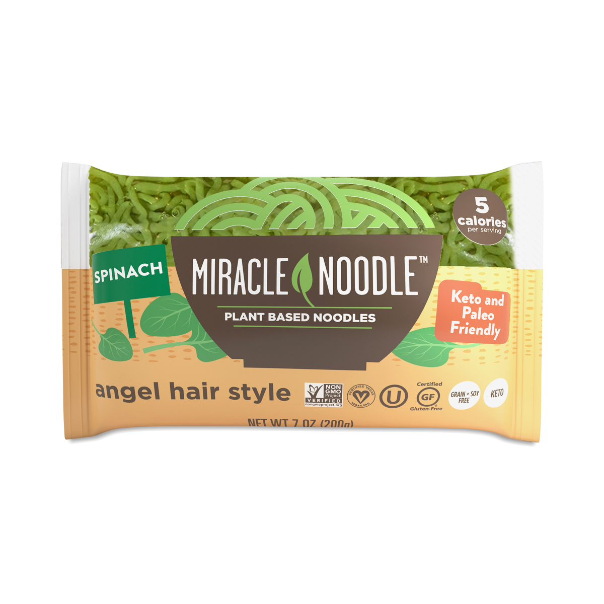 Miracle Noodle Spinach Angel Hair Shirataki Noodles Thrive Market