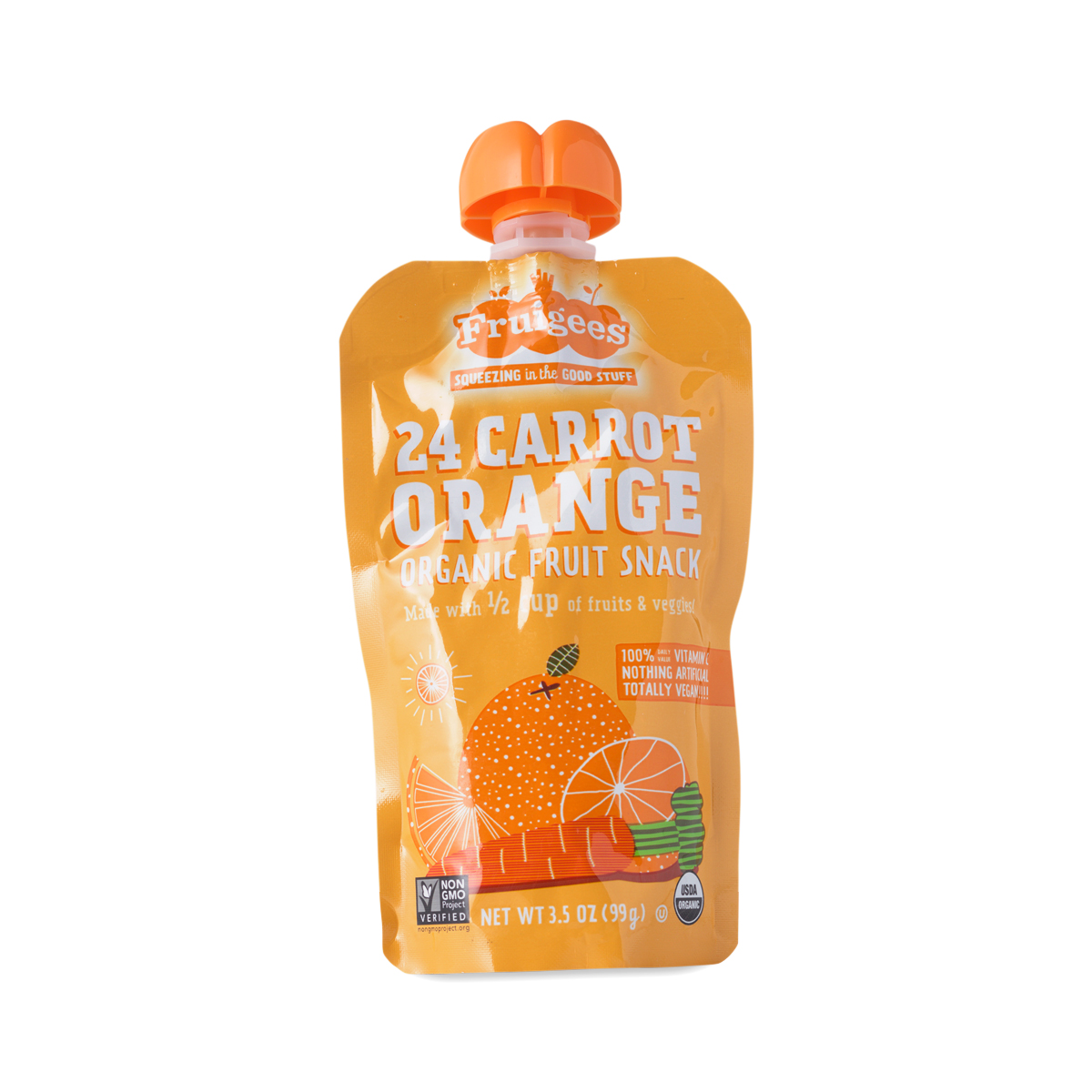 Fruigees Carrot Orange Organic Fruit Snack Squeeze Pack Thrive Market