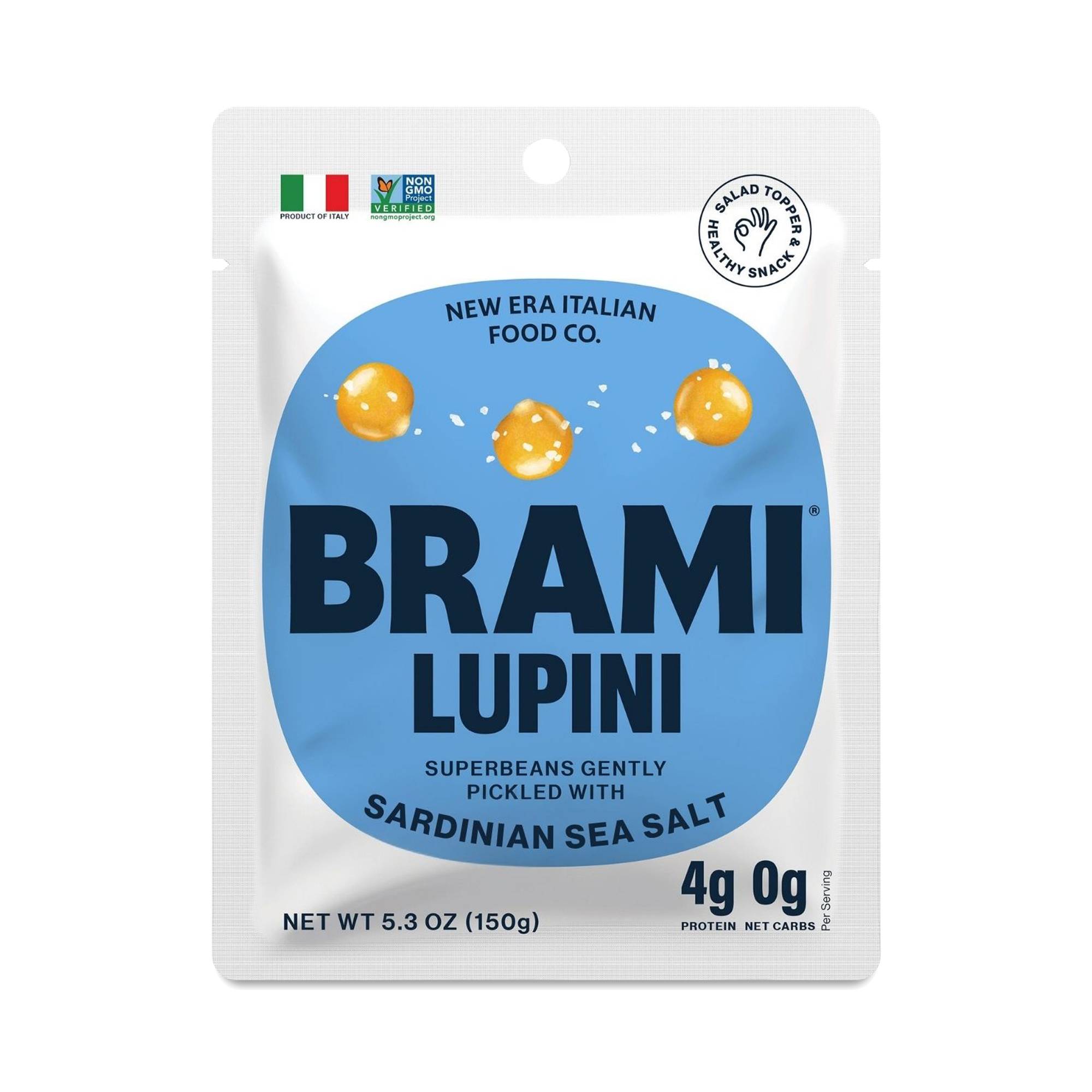 Italian Snacking Lupini Beans, Sardinian Sea Salt