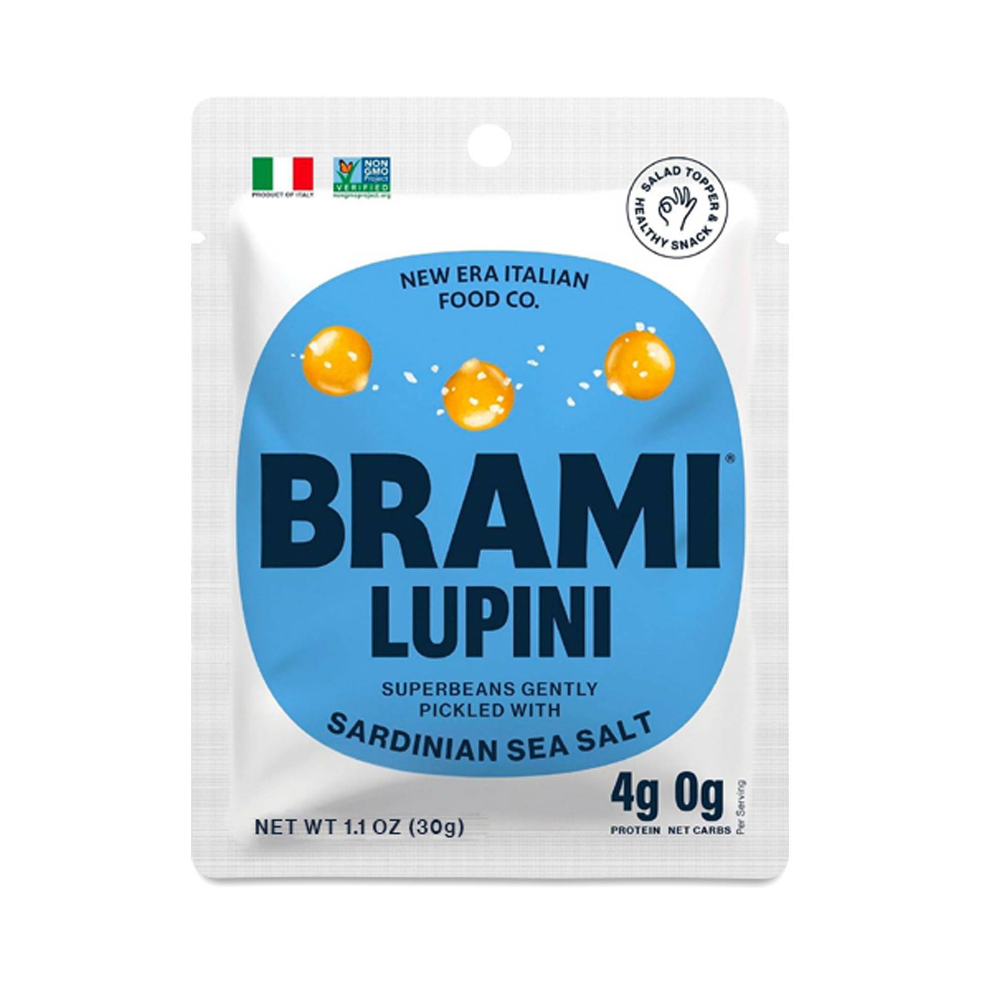 Italian Snacking Lupini Beans, Sardinian Sea Salt, 8 Pack