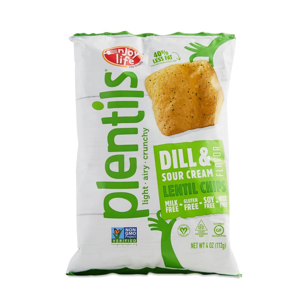 Plentils Dill & Sour Cream Lentil Chips Thrive Market