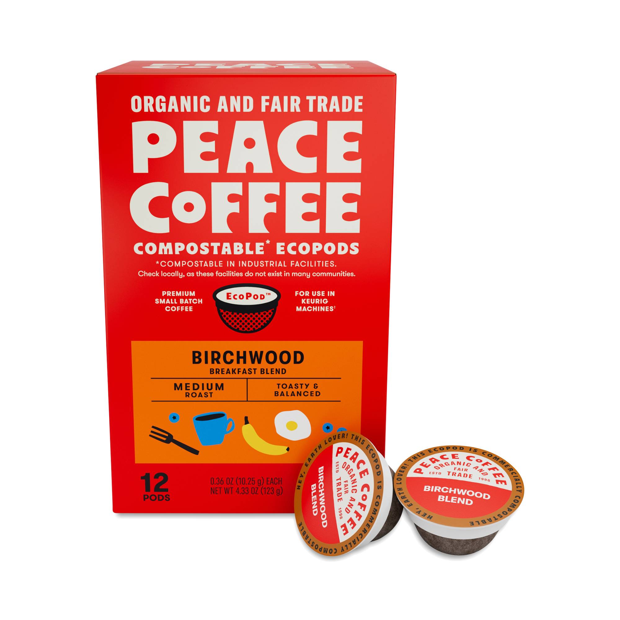 Coffee Pods, Birchwood Breakfast Blend Medium Roast