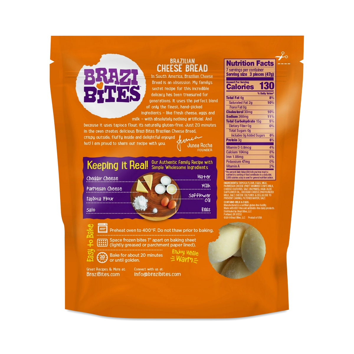 Brazi Bites Brazilian Cheese Bread, Cheddar Parmesan Thrive Market