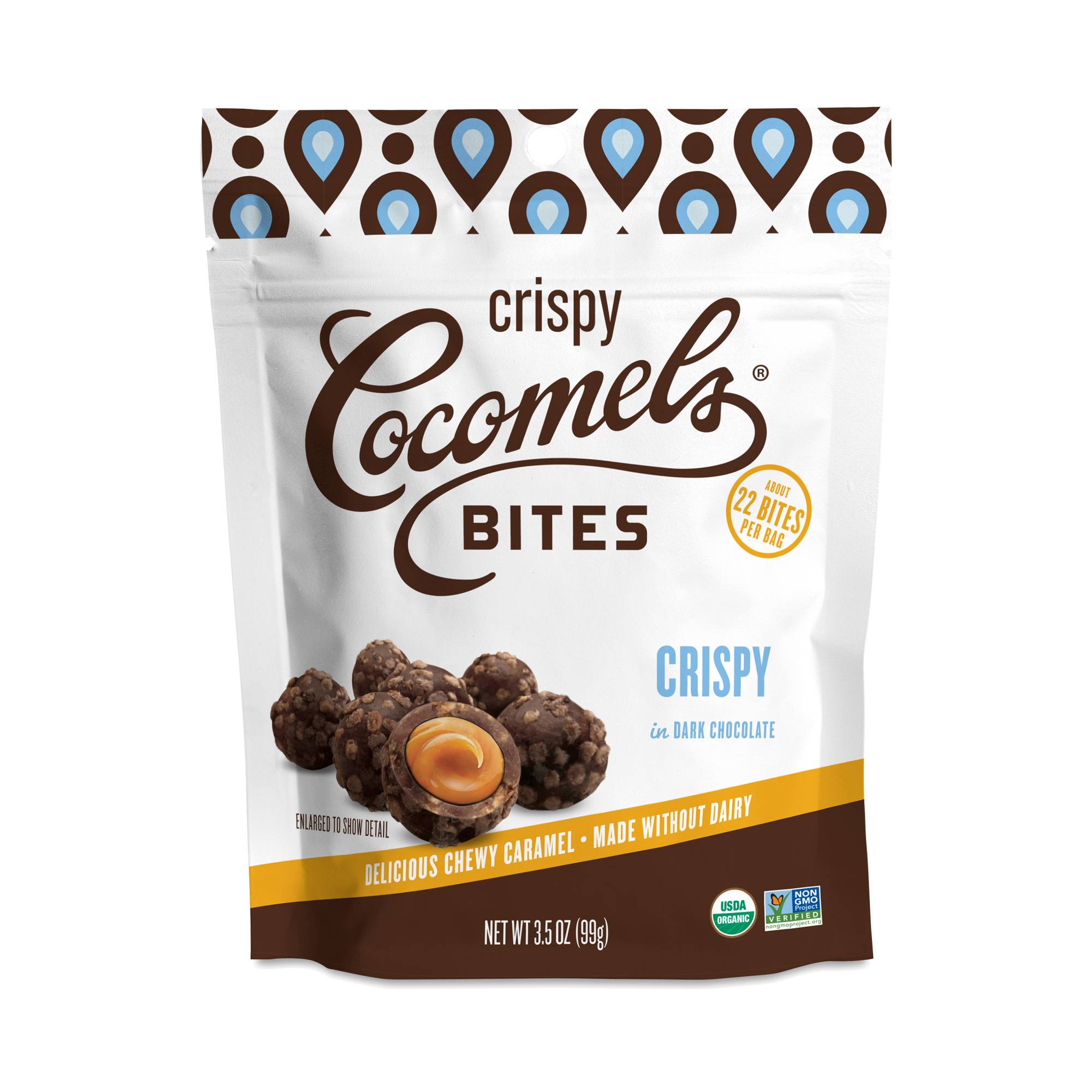 Dark Chocolate Covered Caramel Bites, Crispy