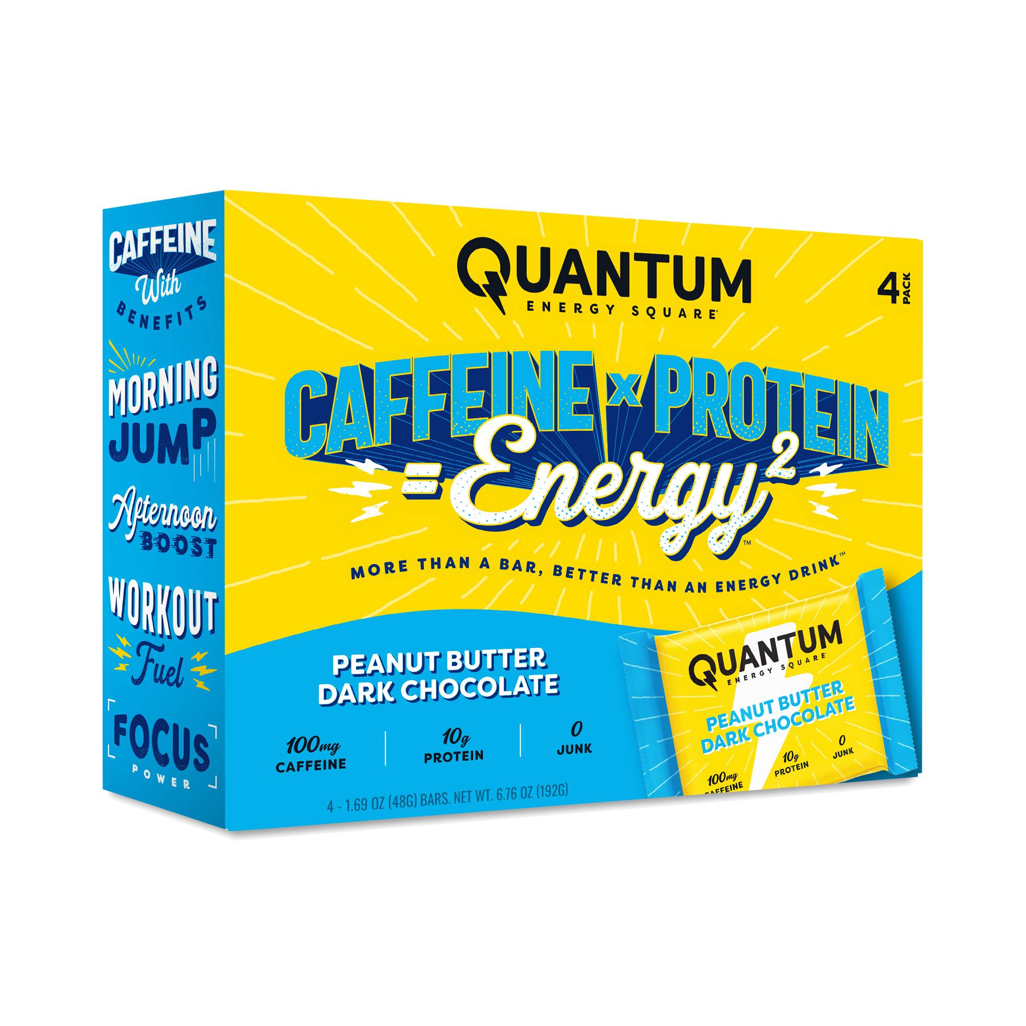 Caffeine & Protein Bars, Peanut Butter Dark Chocolate