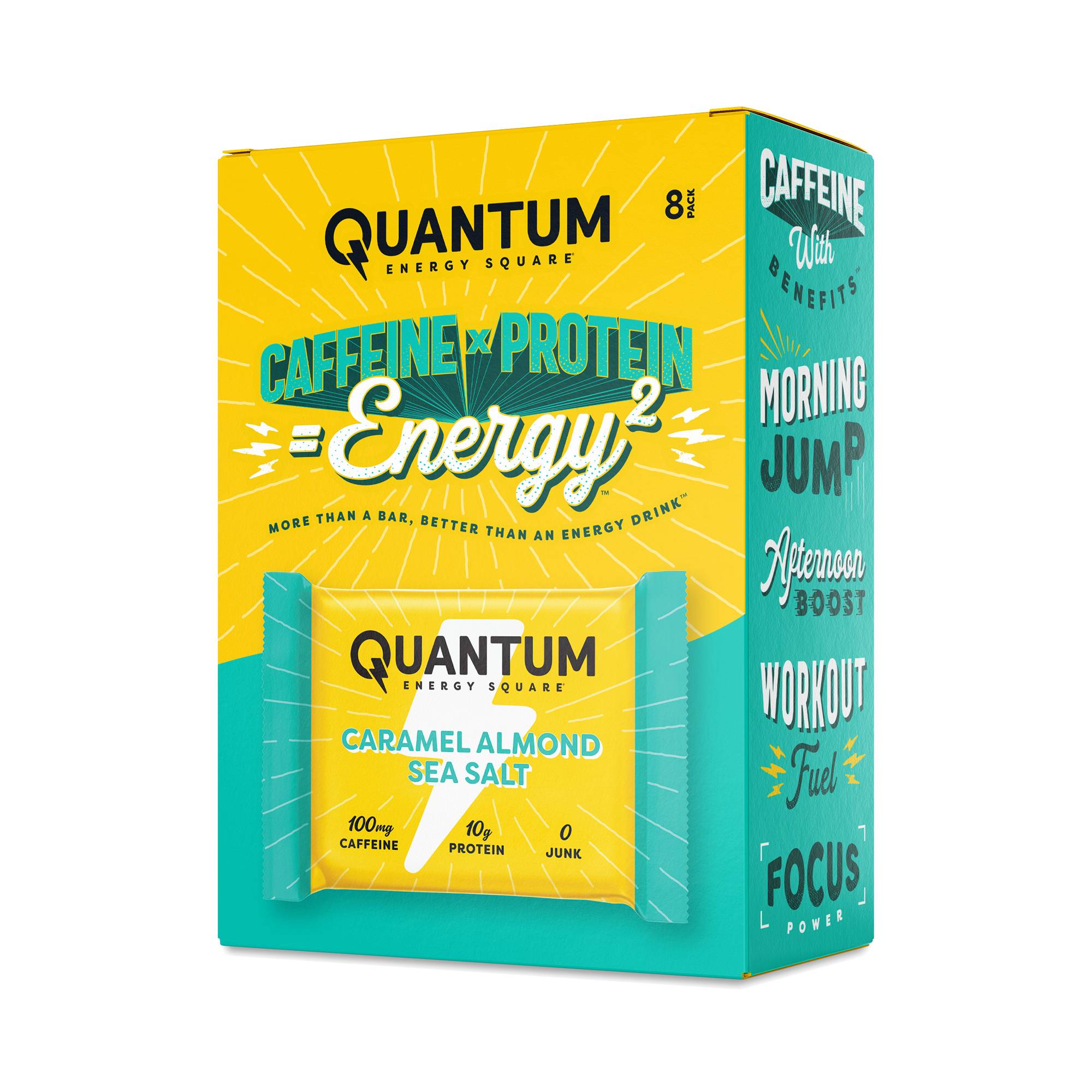 Caffeine & Protein Bars, Caramel Almond Sea Salt