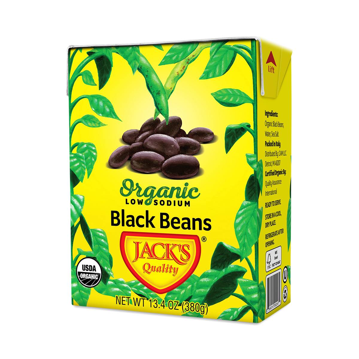 Organic Black Beans, Low Sodium