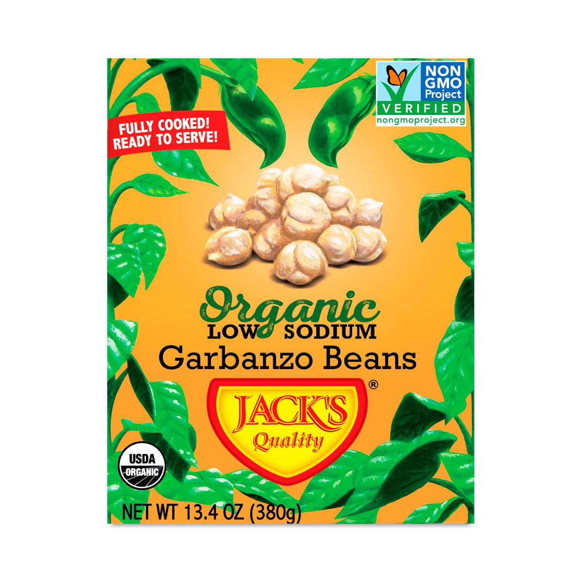 Jack's Quality Organic Garbanzo Beans, Low Sodium Thrive Market