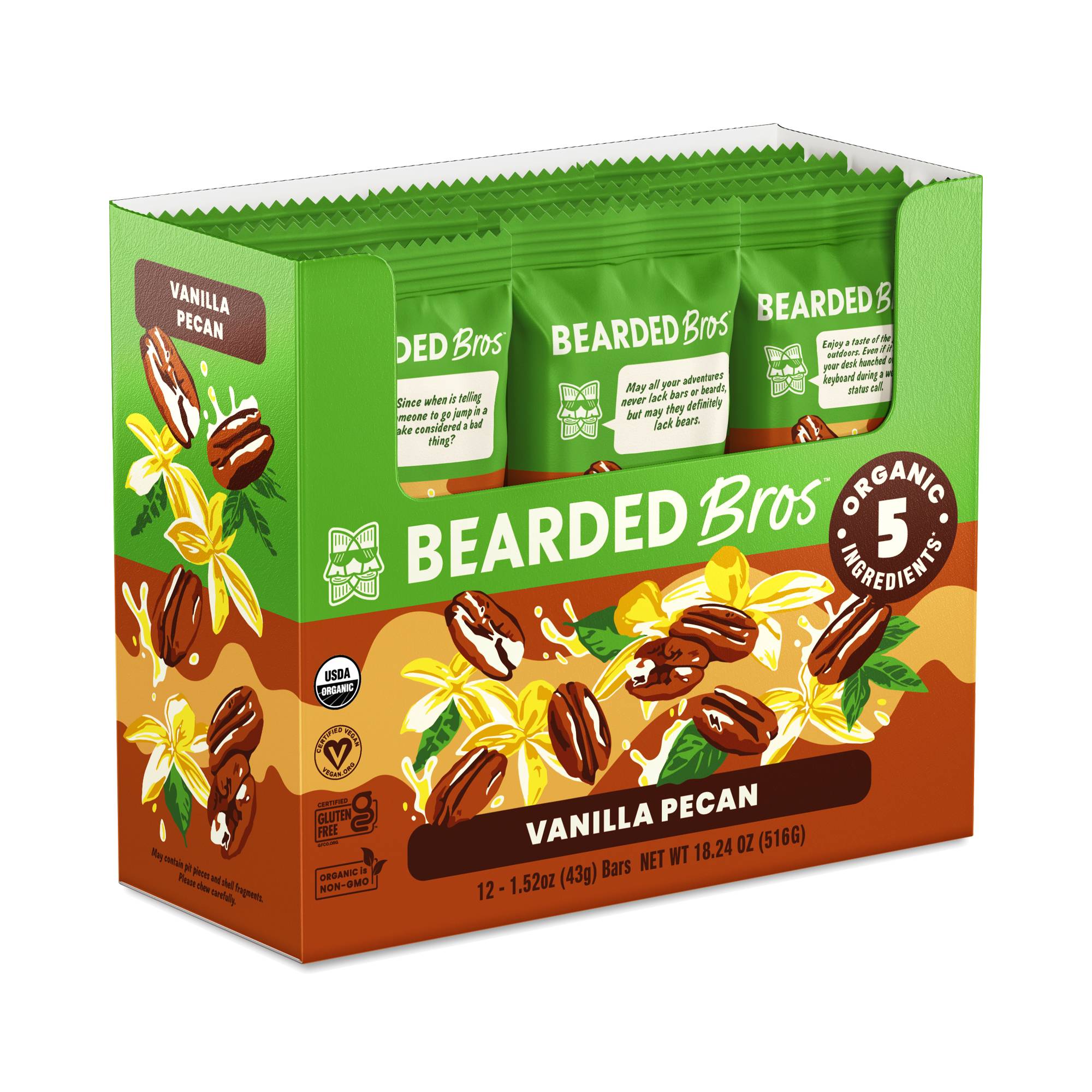 Organic Real Food Energy Bars, Vanilla Pecan