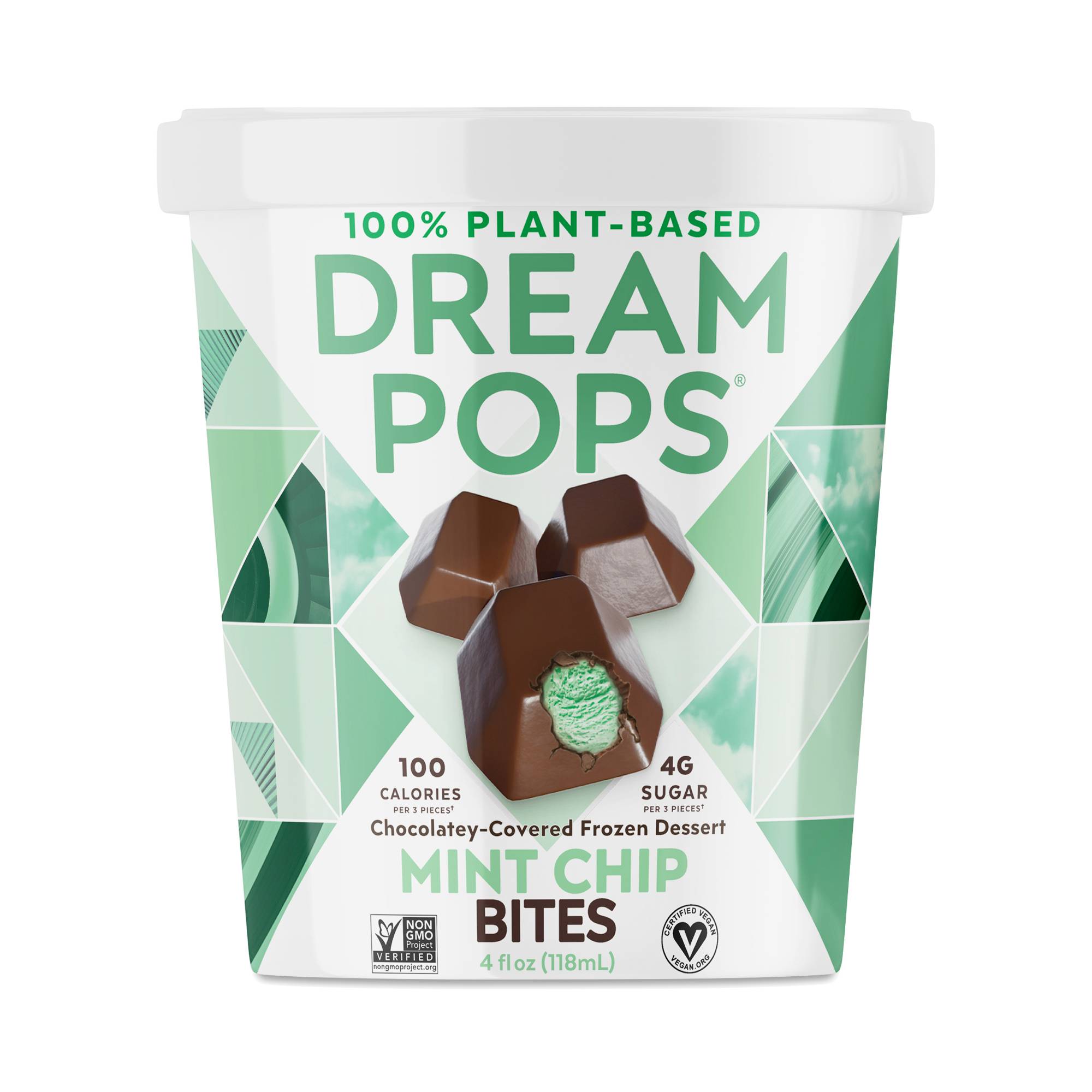 Chocolate-Covered Frozen Bites, Mint Chip