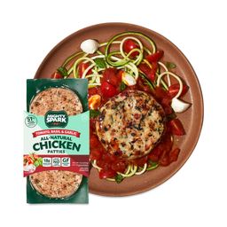 Chicken Burger Patties, Tomato, Basil & Garlic