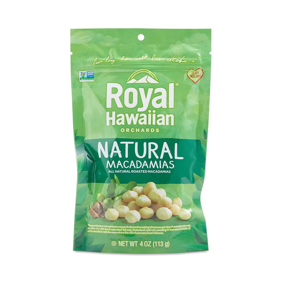 Royal Hawaiian Orchards Natural Roasted Macadamia Nuts, Unsalted