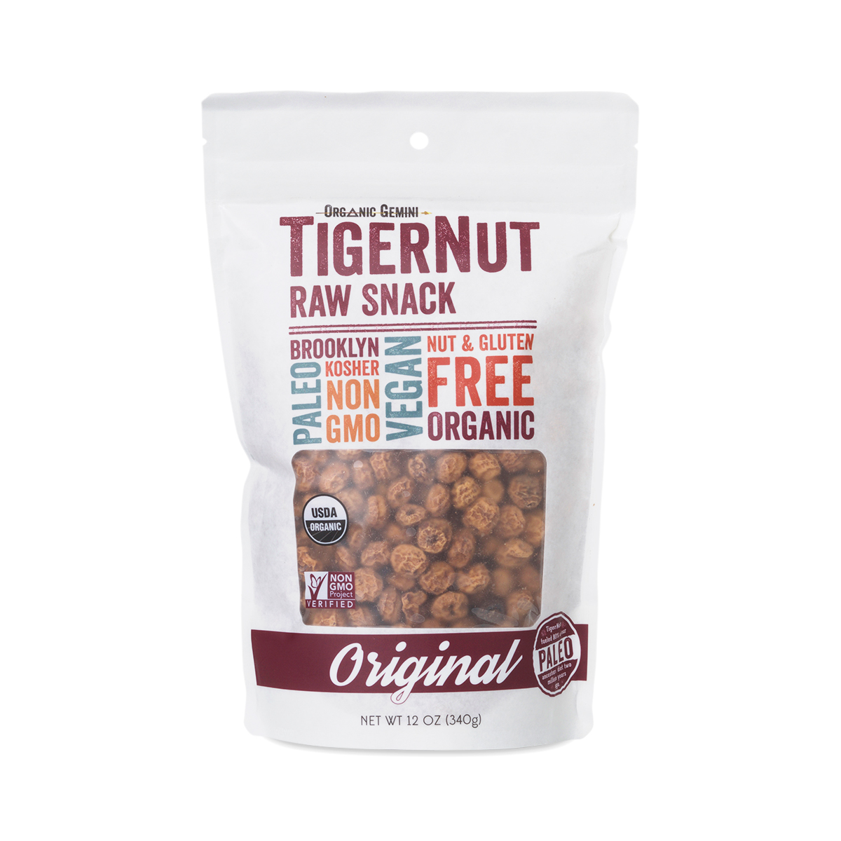 Organic Gemini TigerNut Raw Snack 12 oz pouch