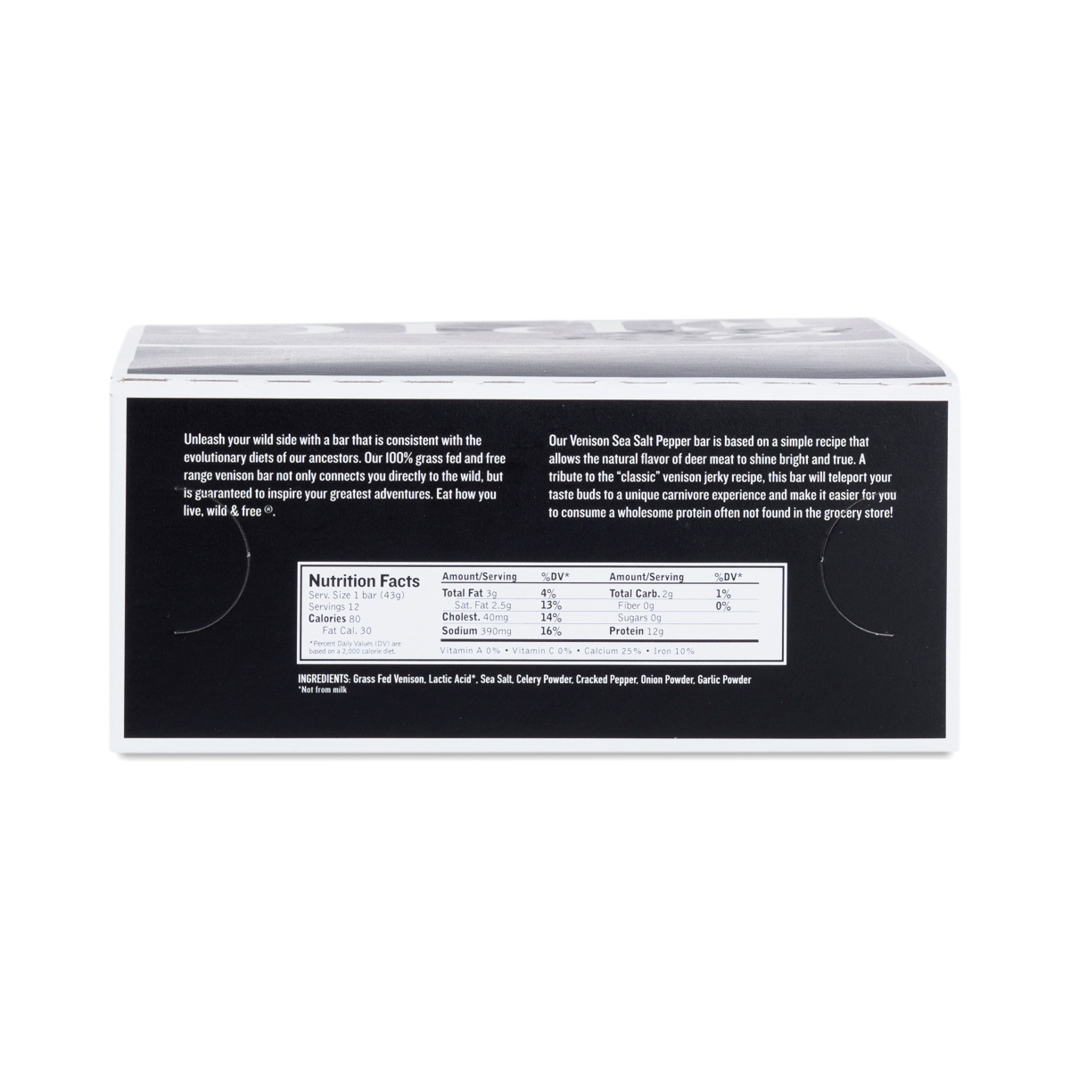 Venison Sea Salt and Pepper Bar by Epic Thrive Market