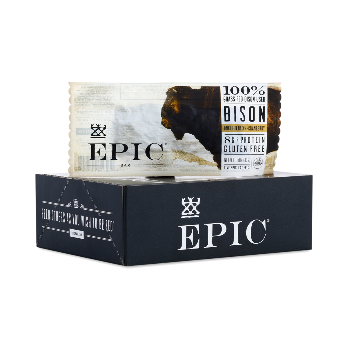 Bison Bacon Cranberry Bar, 6-pack