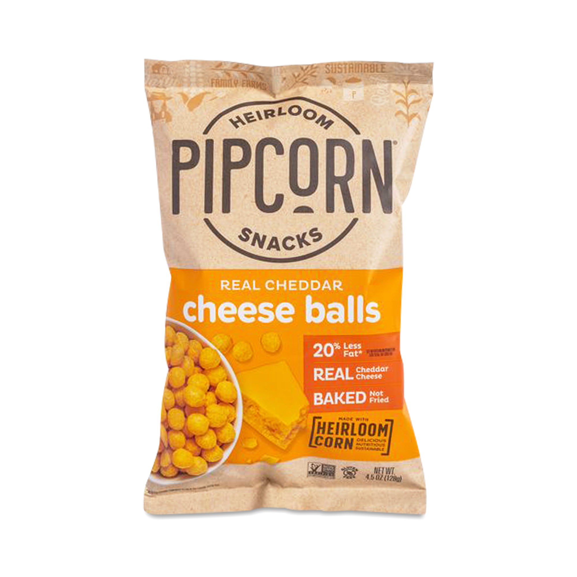 Pipcorn Cheddar Cheese Balls Thrive Market