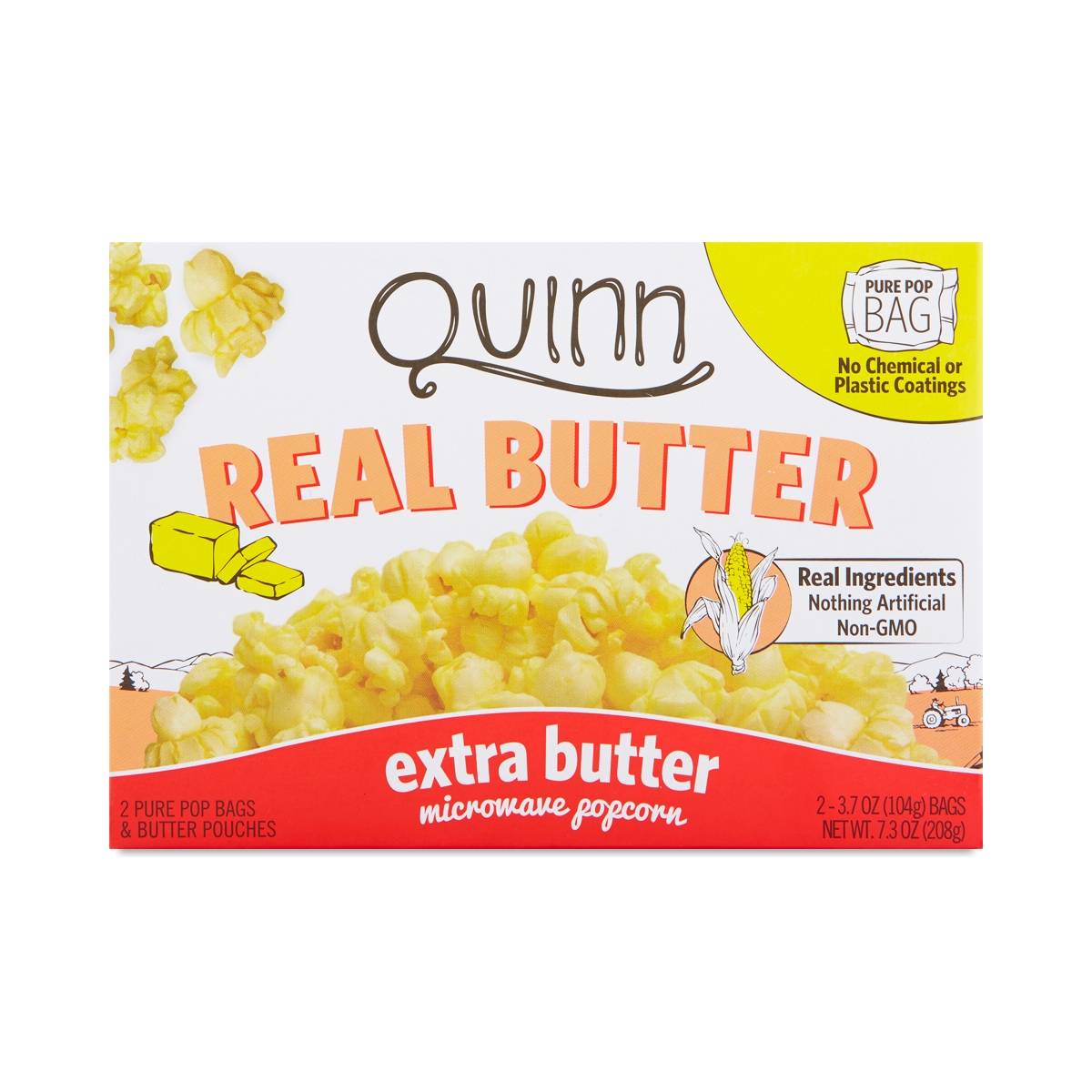 Quinn Real Butter Extra Butter Microwave Popcorn Thrive Market