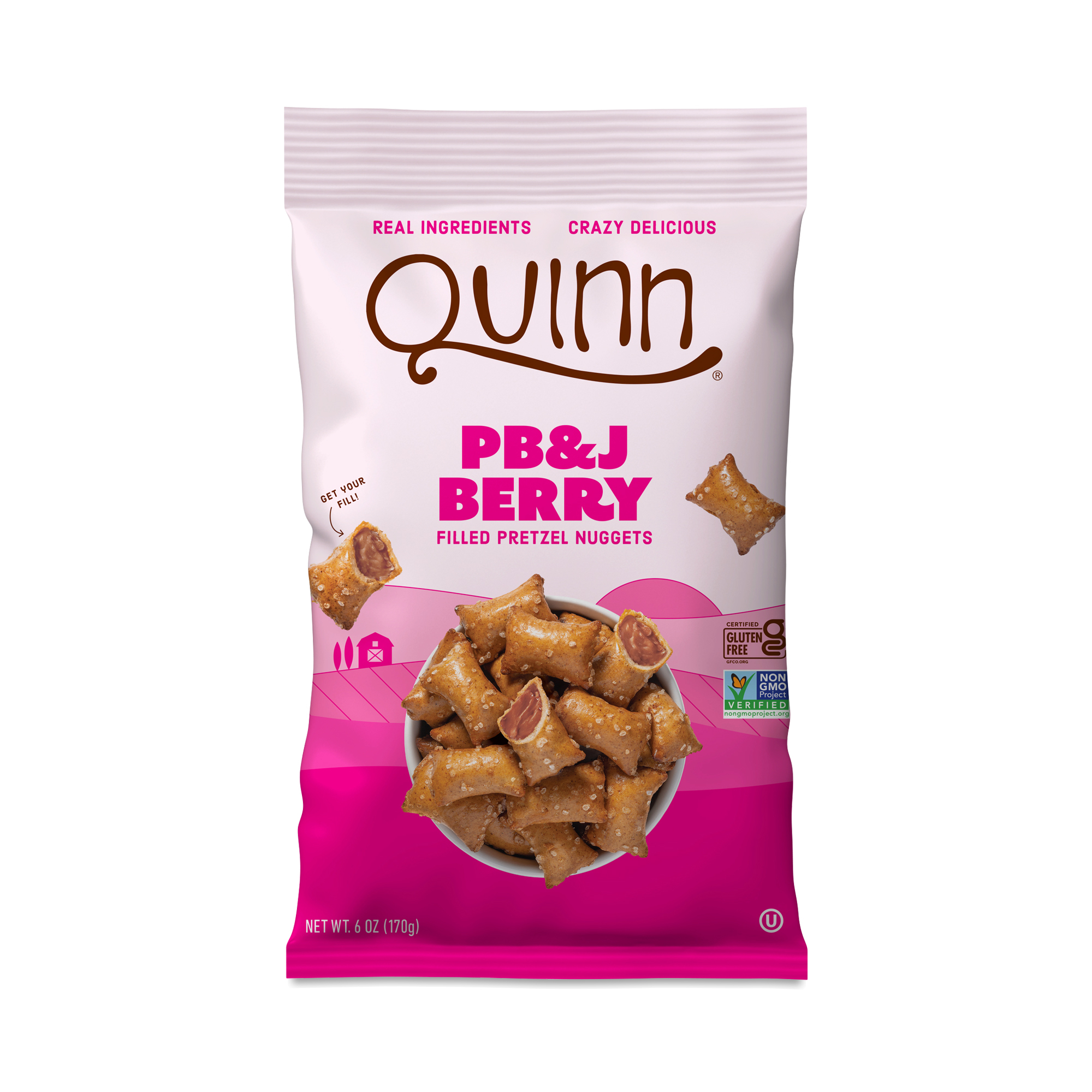 Quinn Snacks Pretzel Nuggets, PB&J Berry Filled | Thrive Market