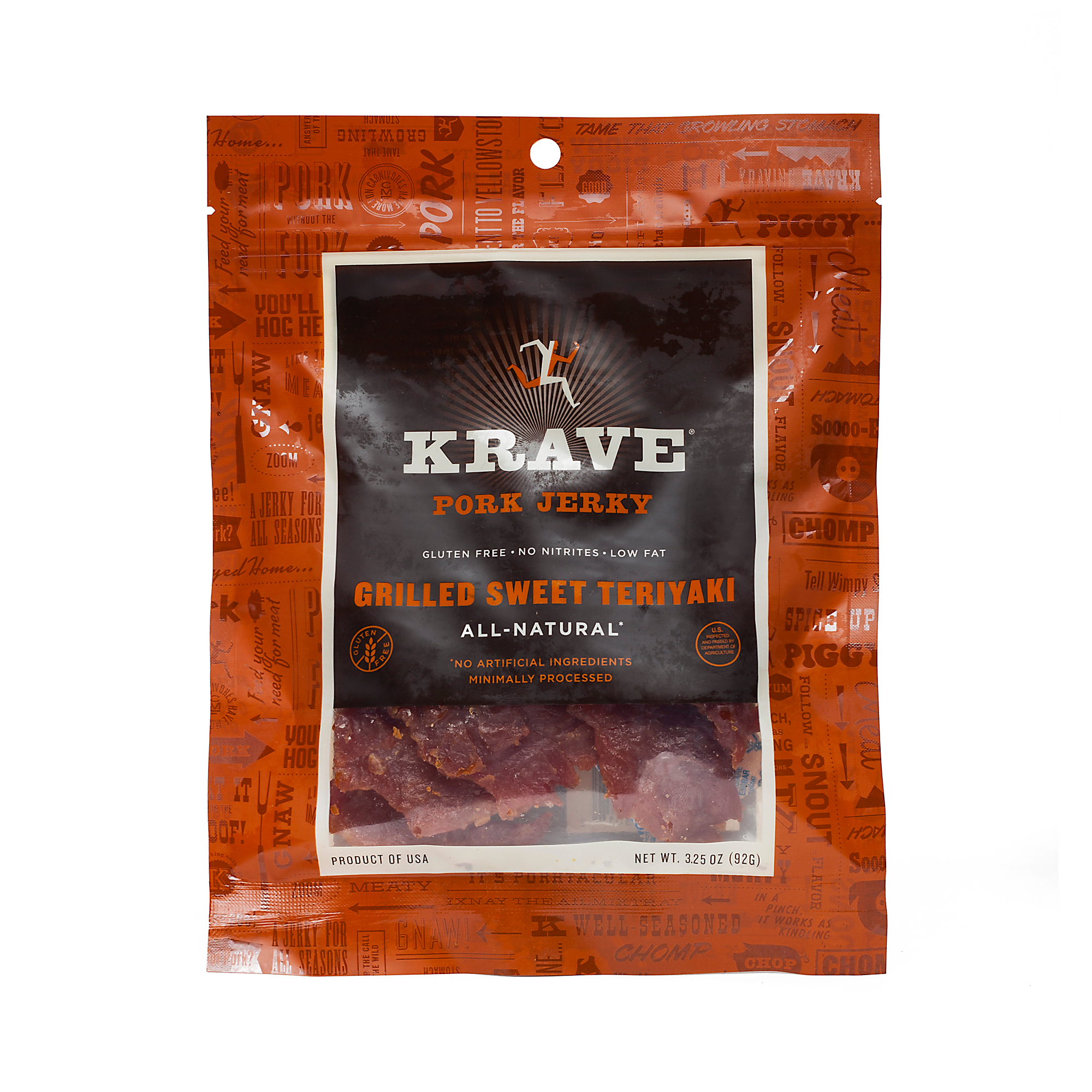 Grilled Sweet Teriyaki Pork Jerky by Krave Thrive Market