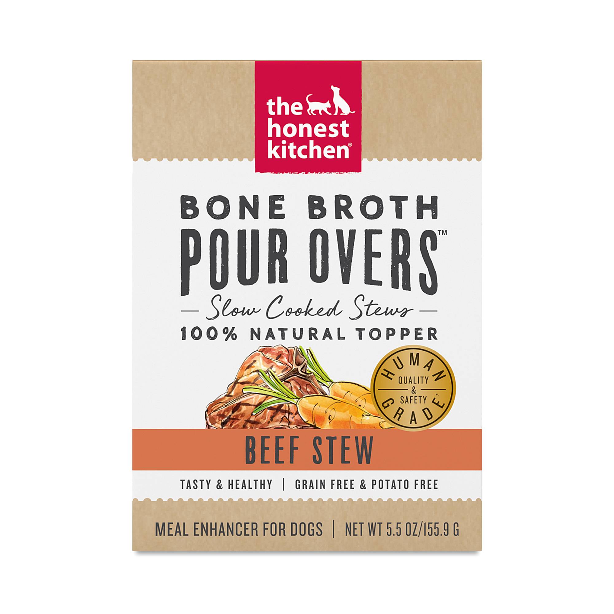 Bone Broth POUR OVERSâ„¢, Beef Stew Dog Food Topper
