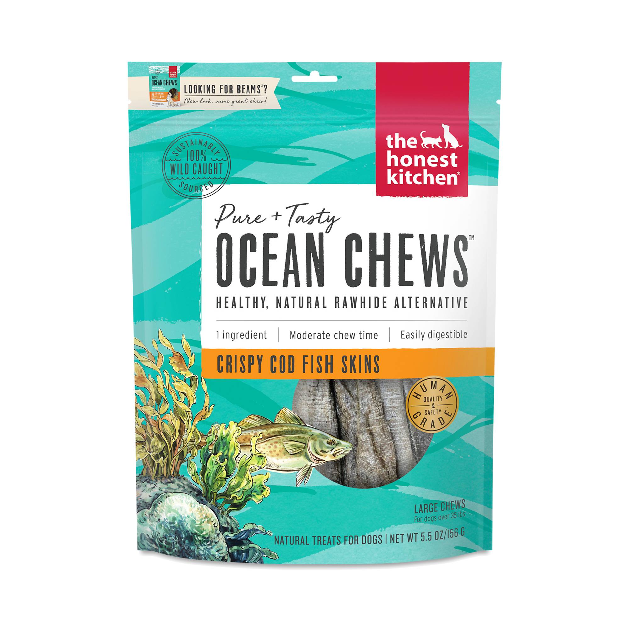 Beams Ocean Chews, Cod Fish Skins