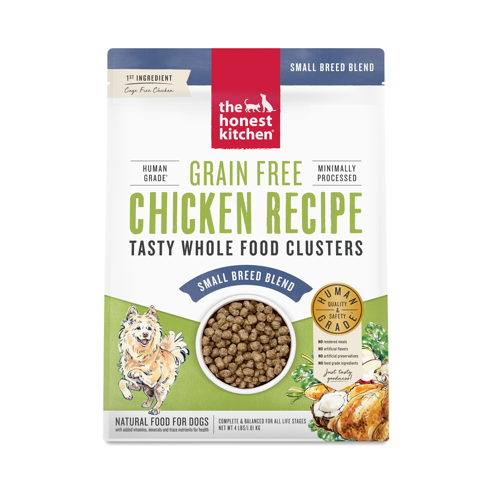 The Honest Kitchen Grain Free Chicken Whole Food Clusters Dry Dog Food for Small Breeds Thrive