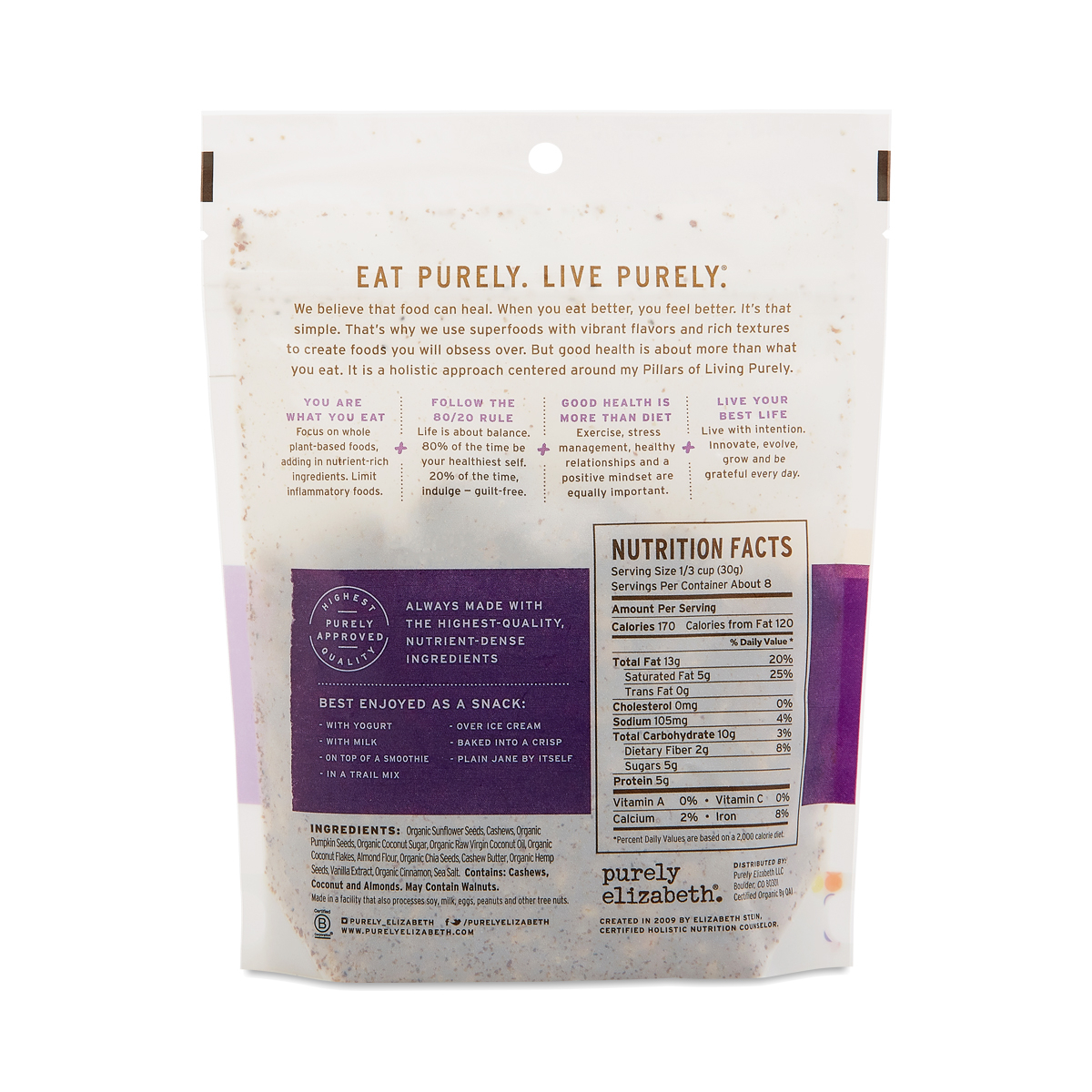 Coconut Cashew GrainFree Granola by Purely Elizabeth Thrive Market