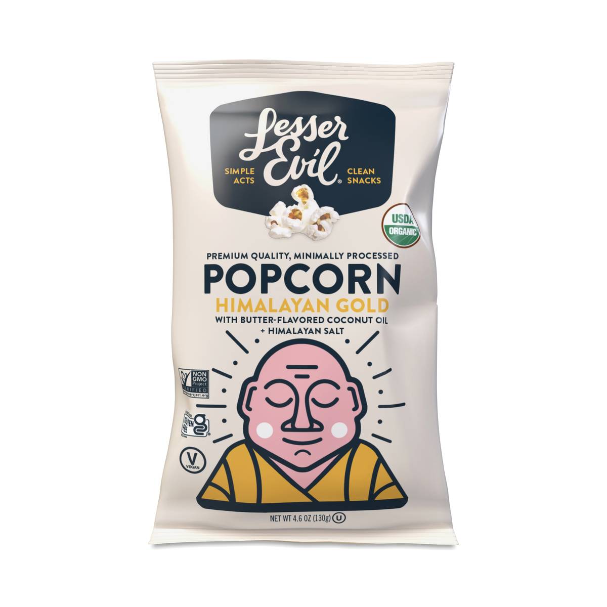 LesserEvil Organic Himalayan Gold Popcorn