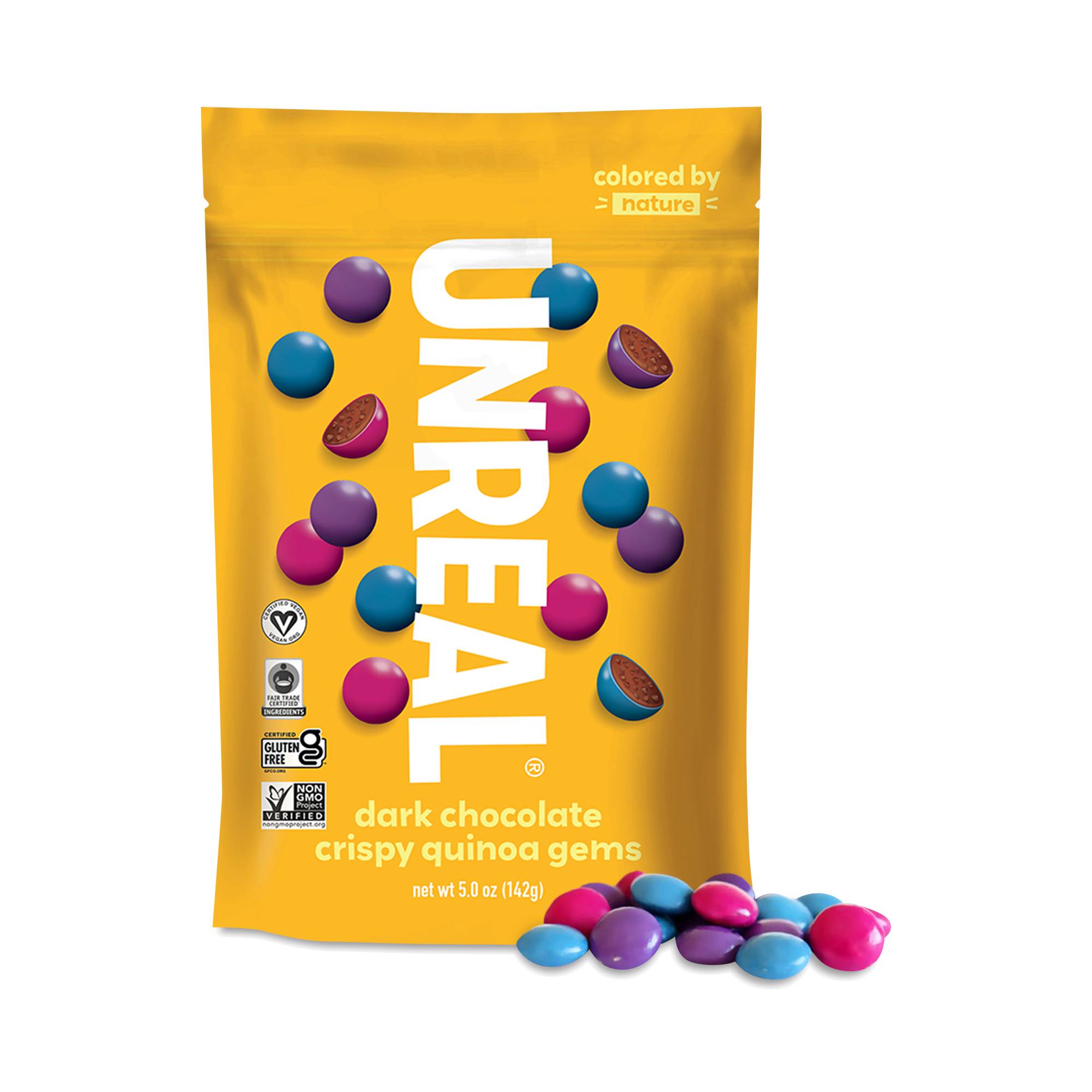 Dark Chocolate Gems, Crispy Quinoa