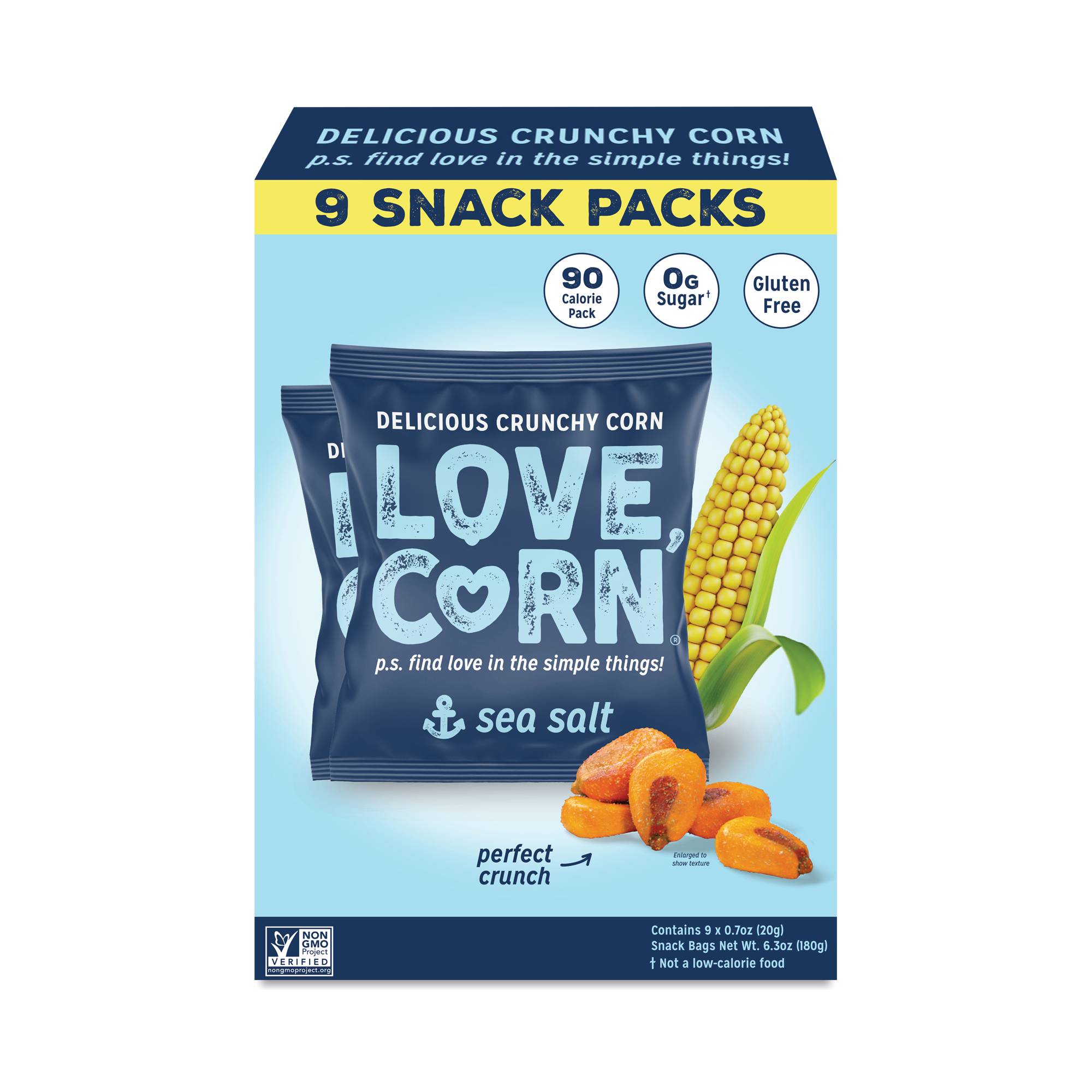 Crunchy Corn, Sea Salt, Snack Packs