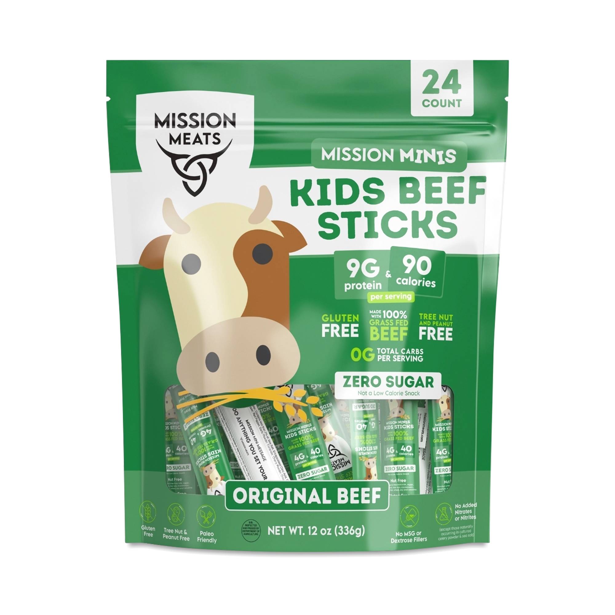Kids Grass-Fed Beef Sticks, Tasty Original