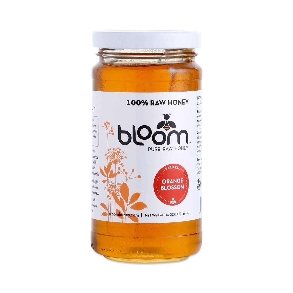 100 Raw Orange Blossom Honey by Bloom Honey Thrive Market