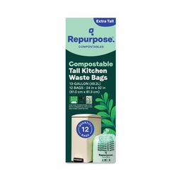 Compostable 13 Gallon Tall Kitchen Waste Bags
