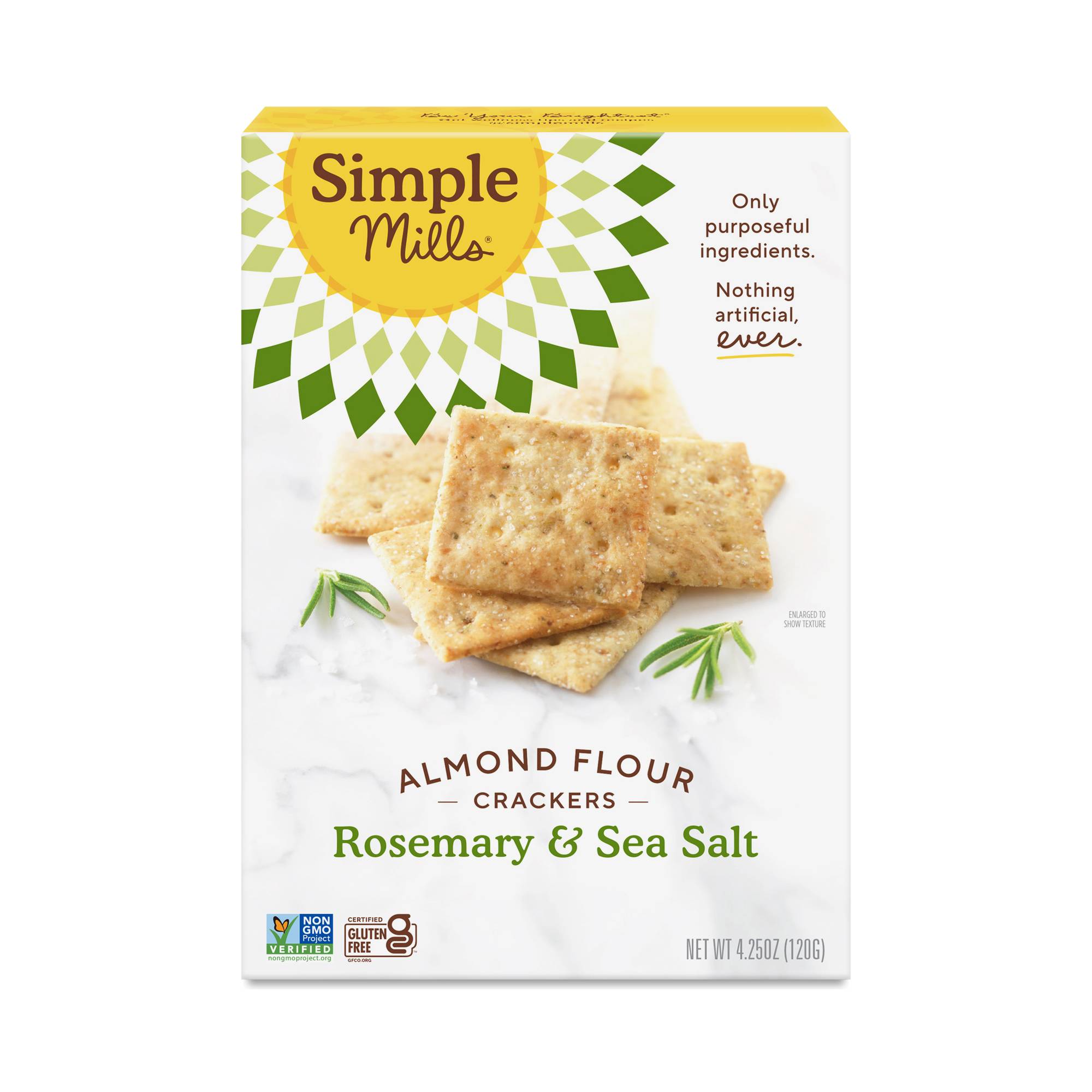 Almond Flour Crackers, Rosemary & Sea Salt