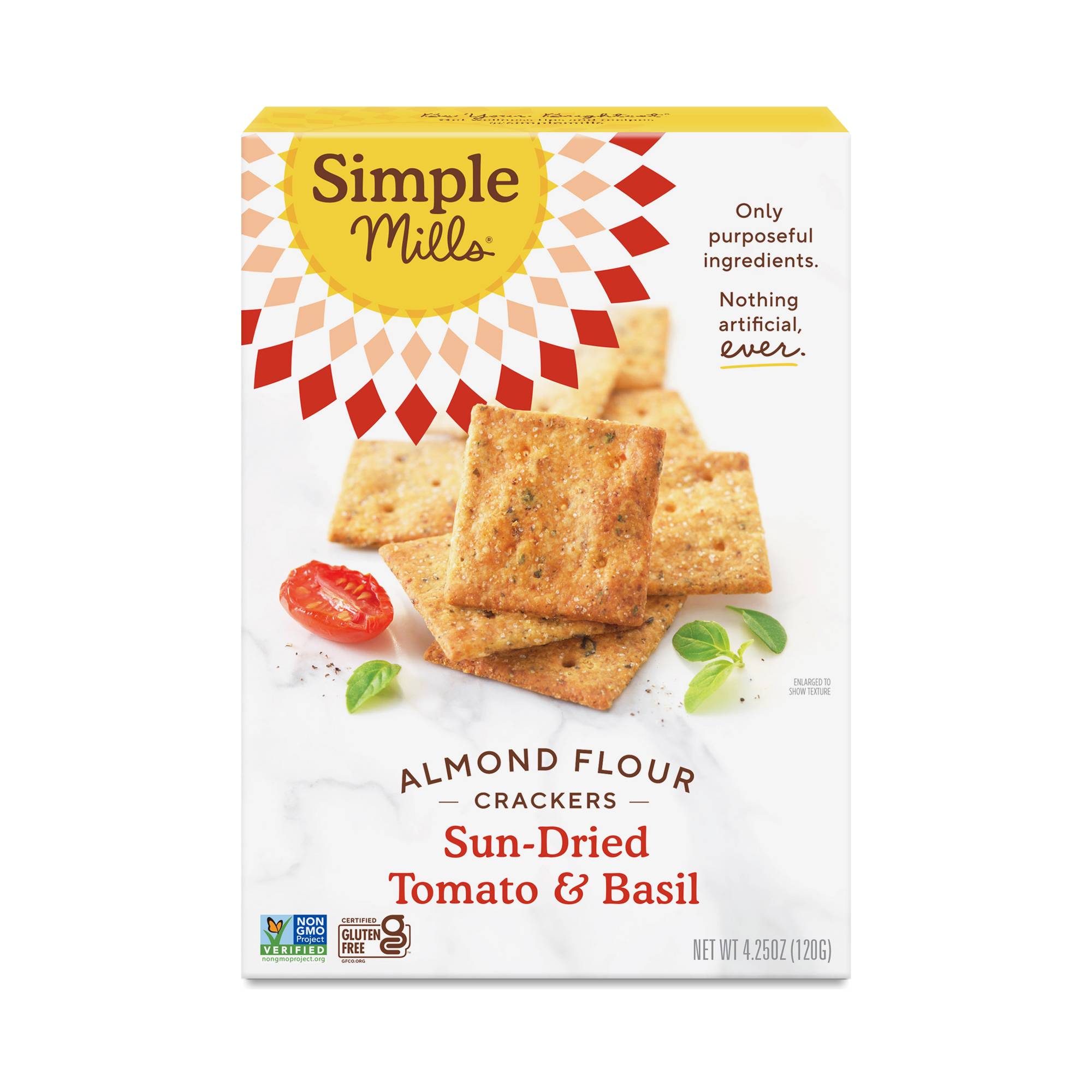 Sundried Tomato & Basil Almond Flour Crackers