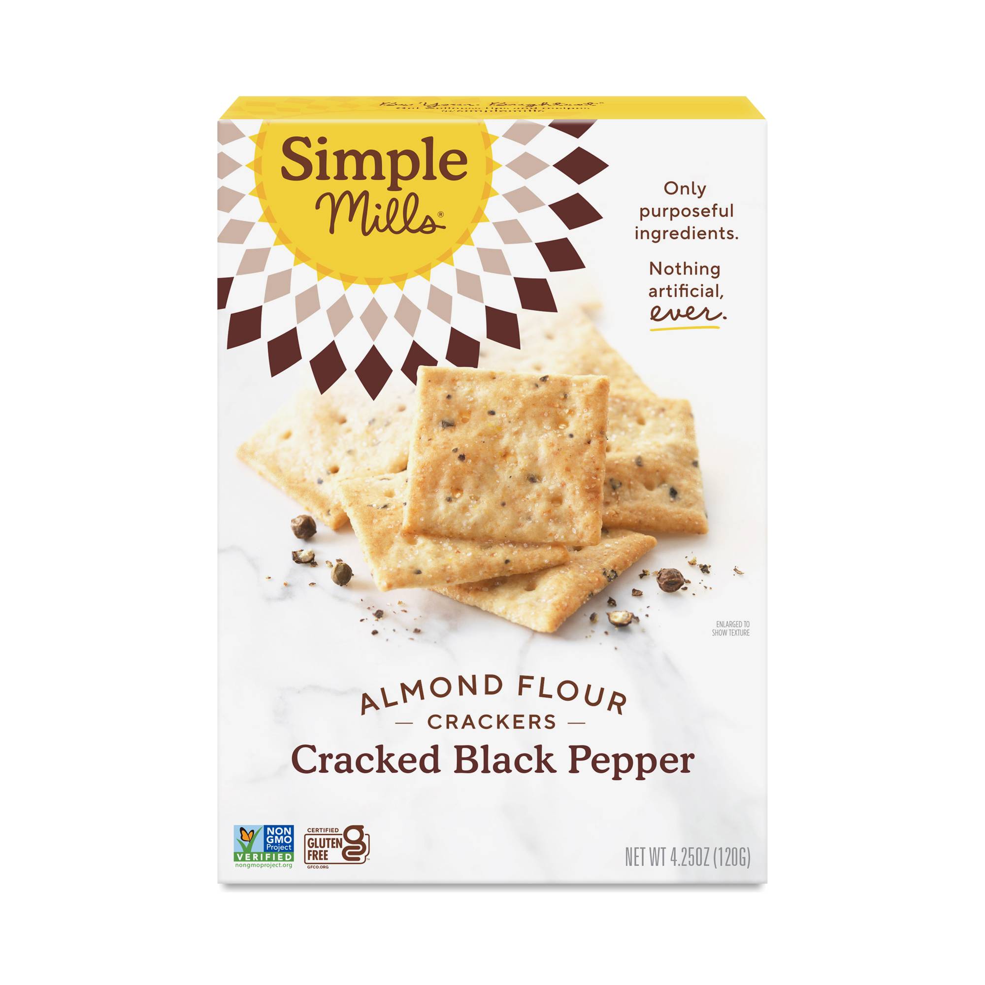Cracked Black Pepper Almond Flour Crackers