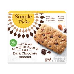 Soft Baked Almond Flour Bars, Dark Chocolate Almond