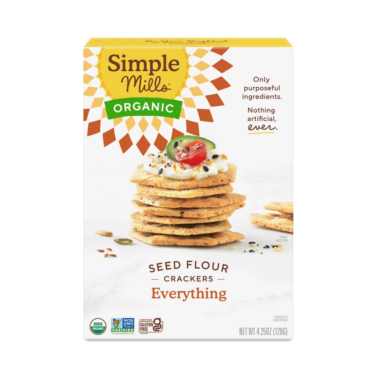 Organic Seed Flour Crackers, Everything