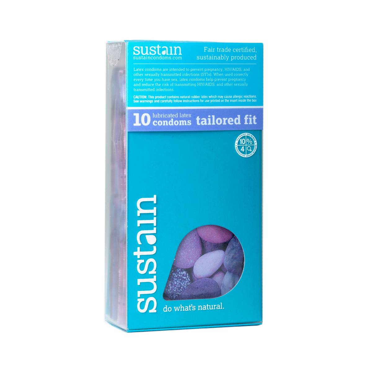 10Pack Lubricated Tailored Fit Condom by Sustain Thrive Market