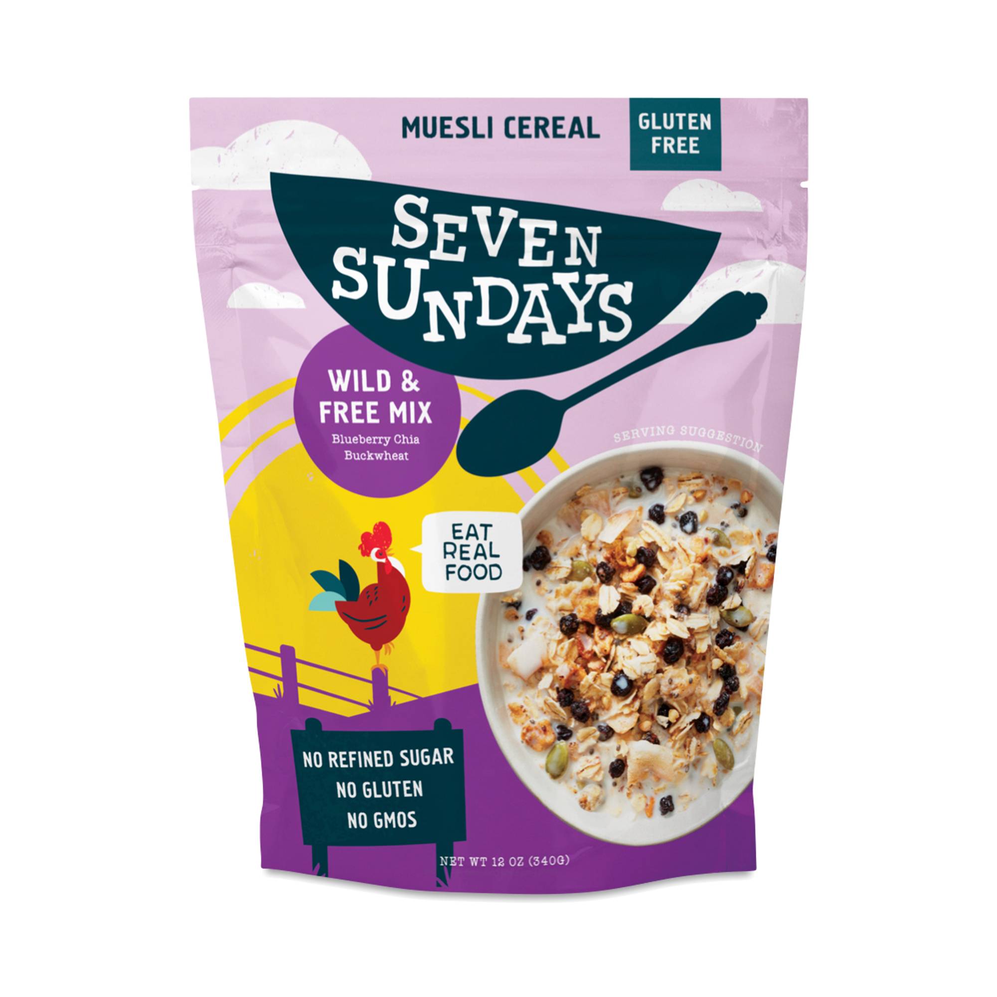 Wild & Free Muesli, Blueberry Chia Buckwheat