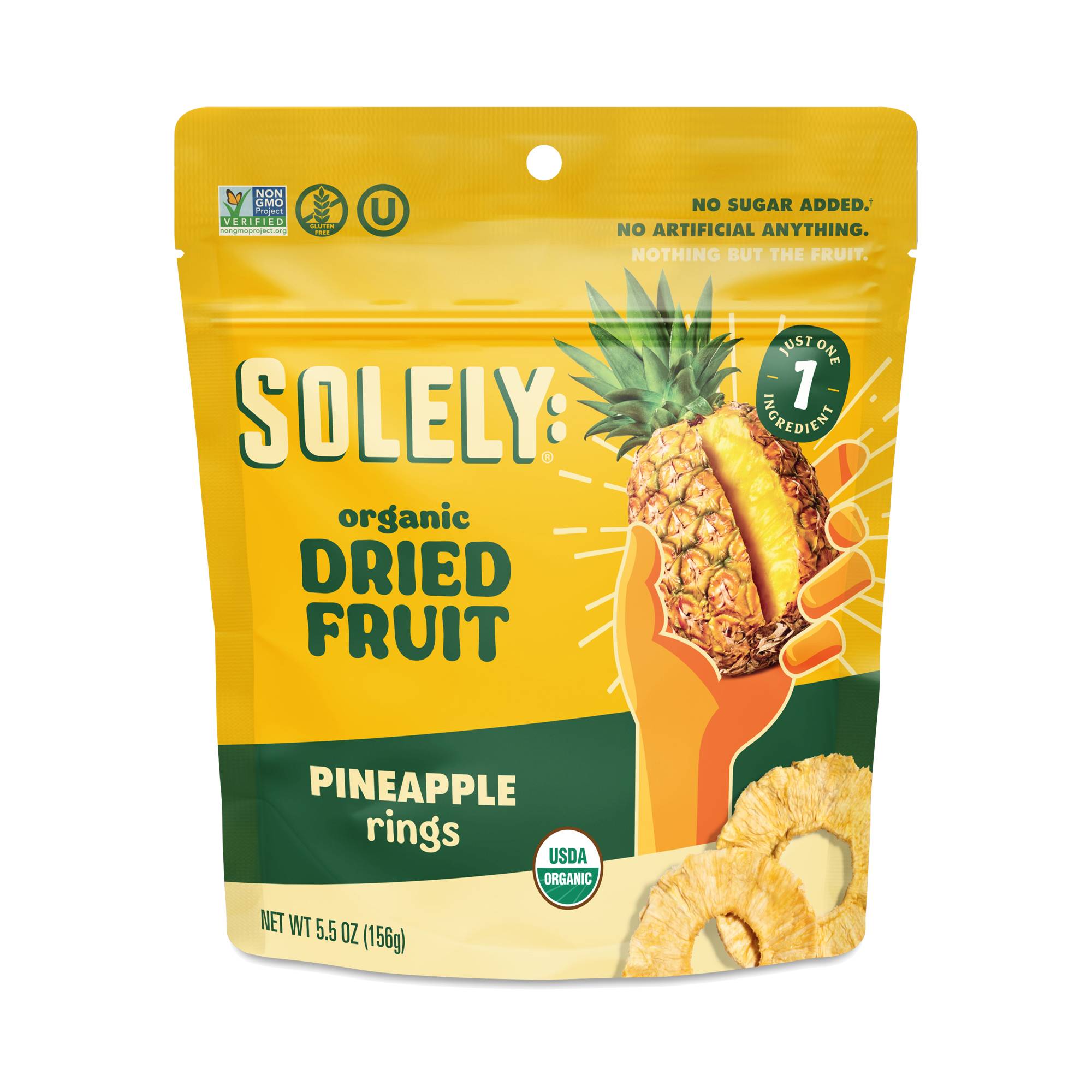 Organic Dried Fruit, Pineapple Rings