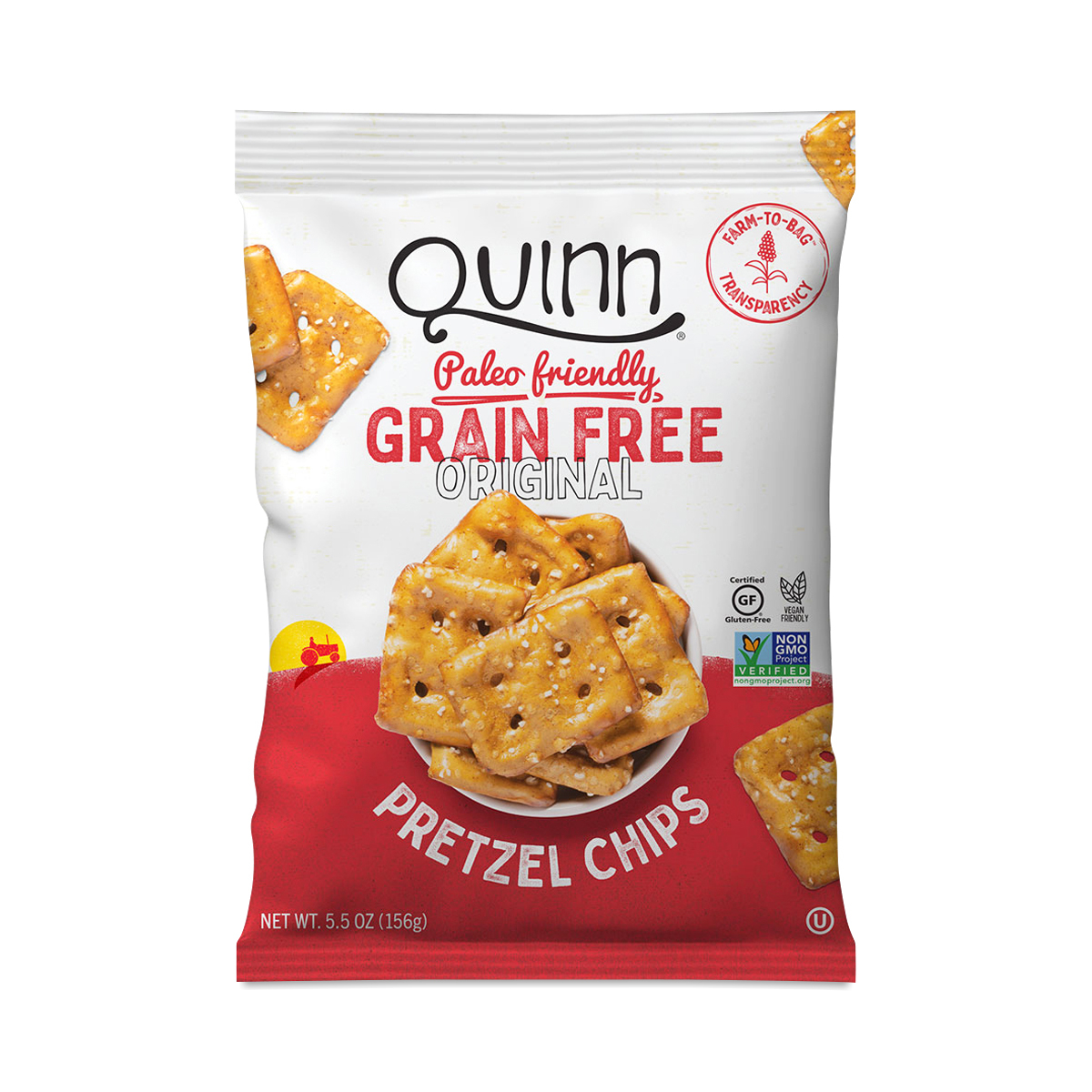 Quinn Snacks Grain Free Pretzel Chips, Original Thrive Market