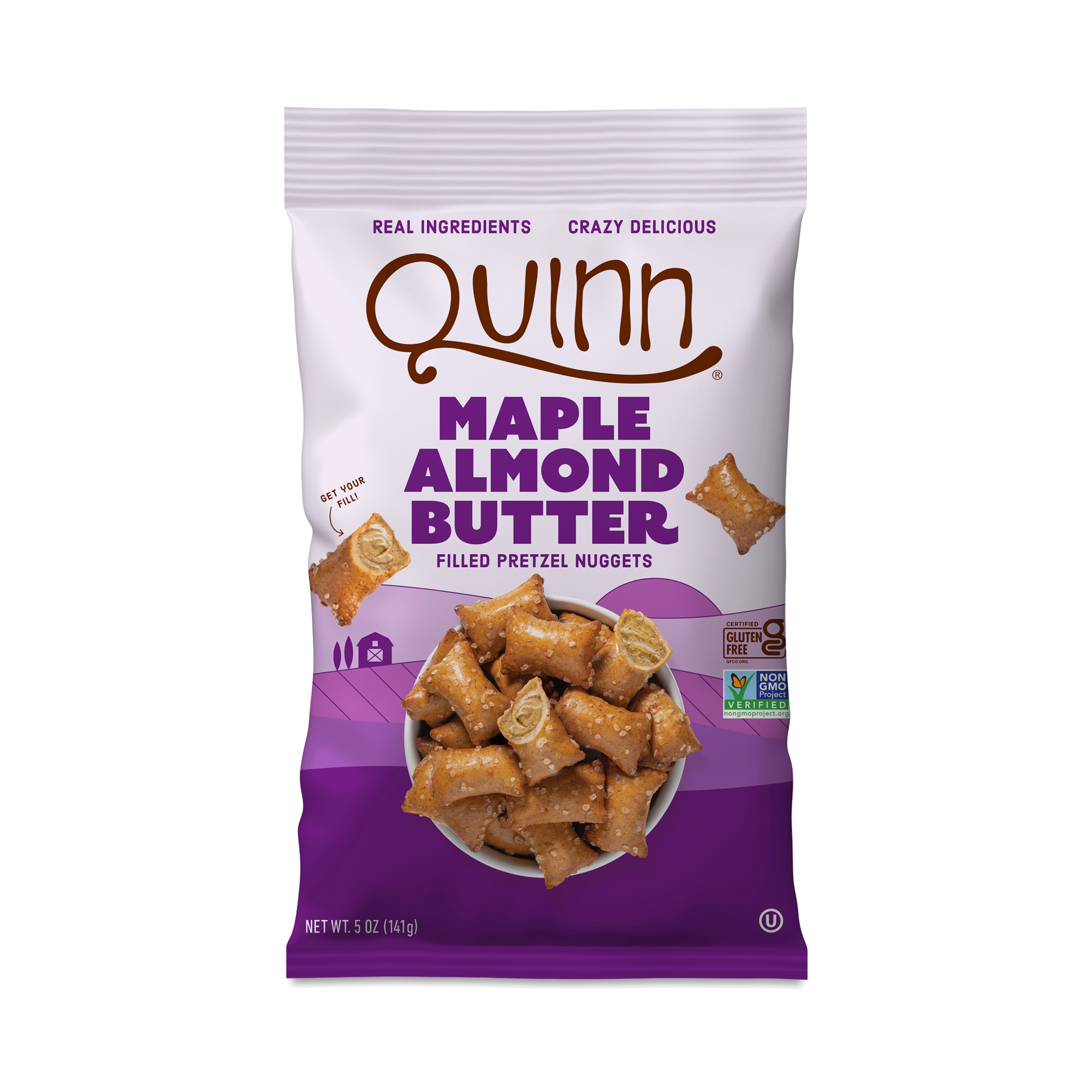 Quinn Snacks Plant Based Pretzel Nuggets, Maple Almond Butter