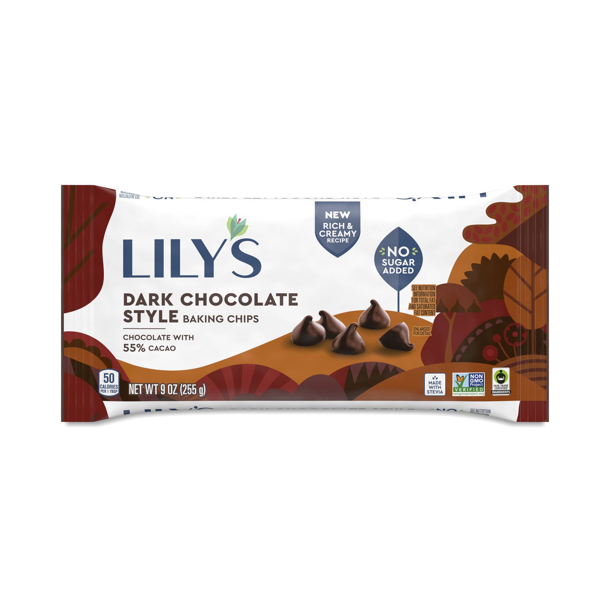 Baking Chips, Dark Chocolate Style, 55% Cacao