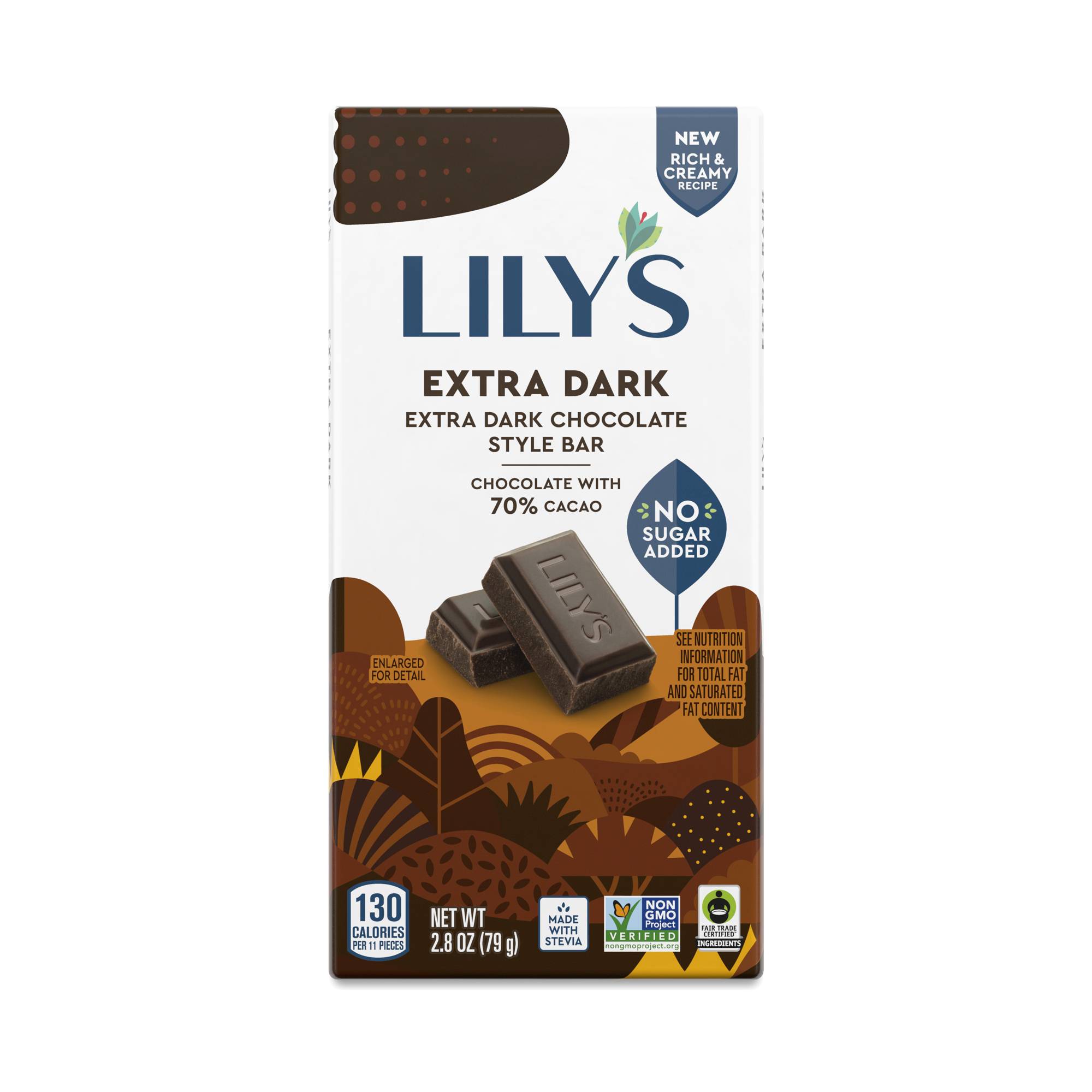 Extra Dark Chocolate Style Bar, 70% Cacao