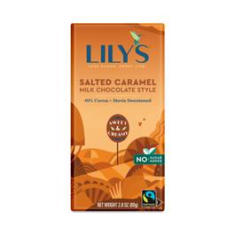  Lily's Sweets Stevia Sweetened Salted Caramel Milk Chocolate Bar