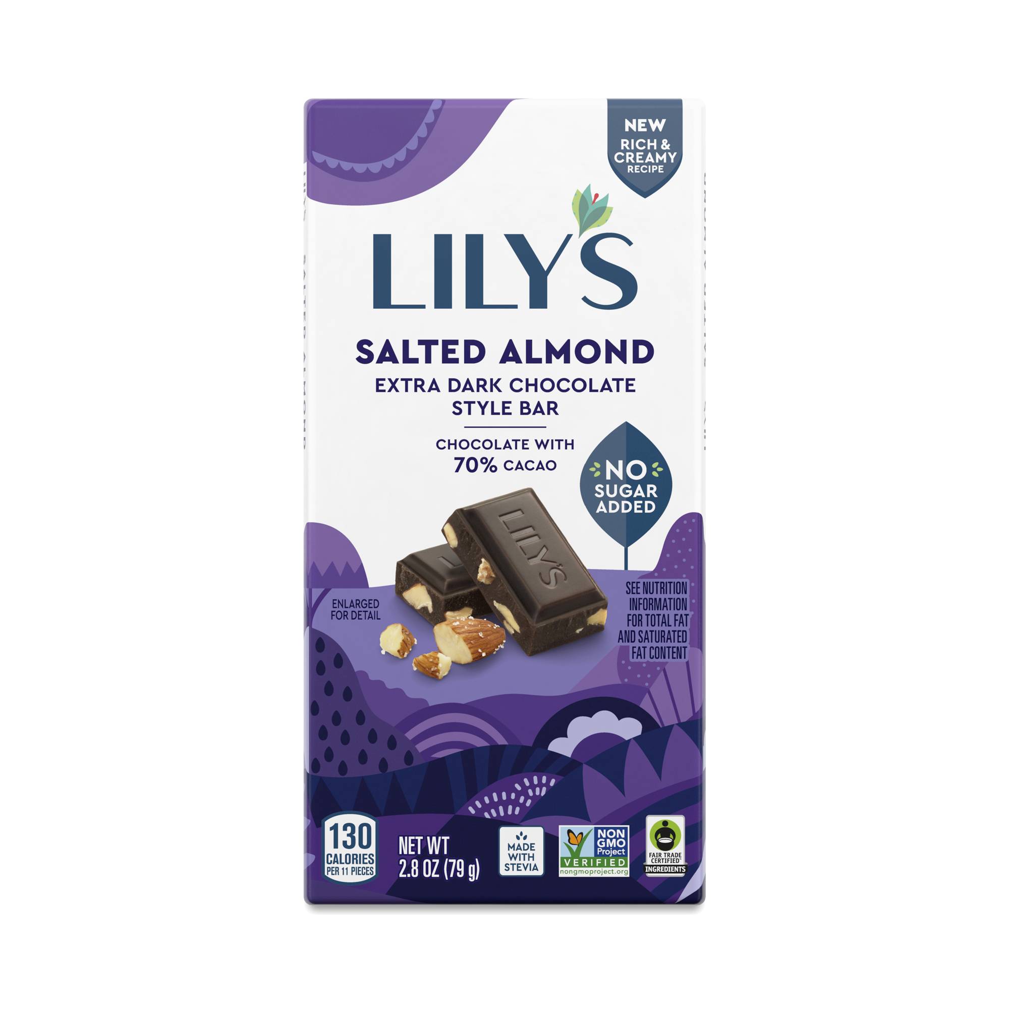 Salted Almond Extra Dark Chocolate Style Bar, 70% Cacao